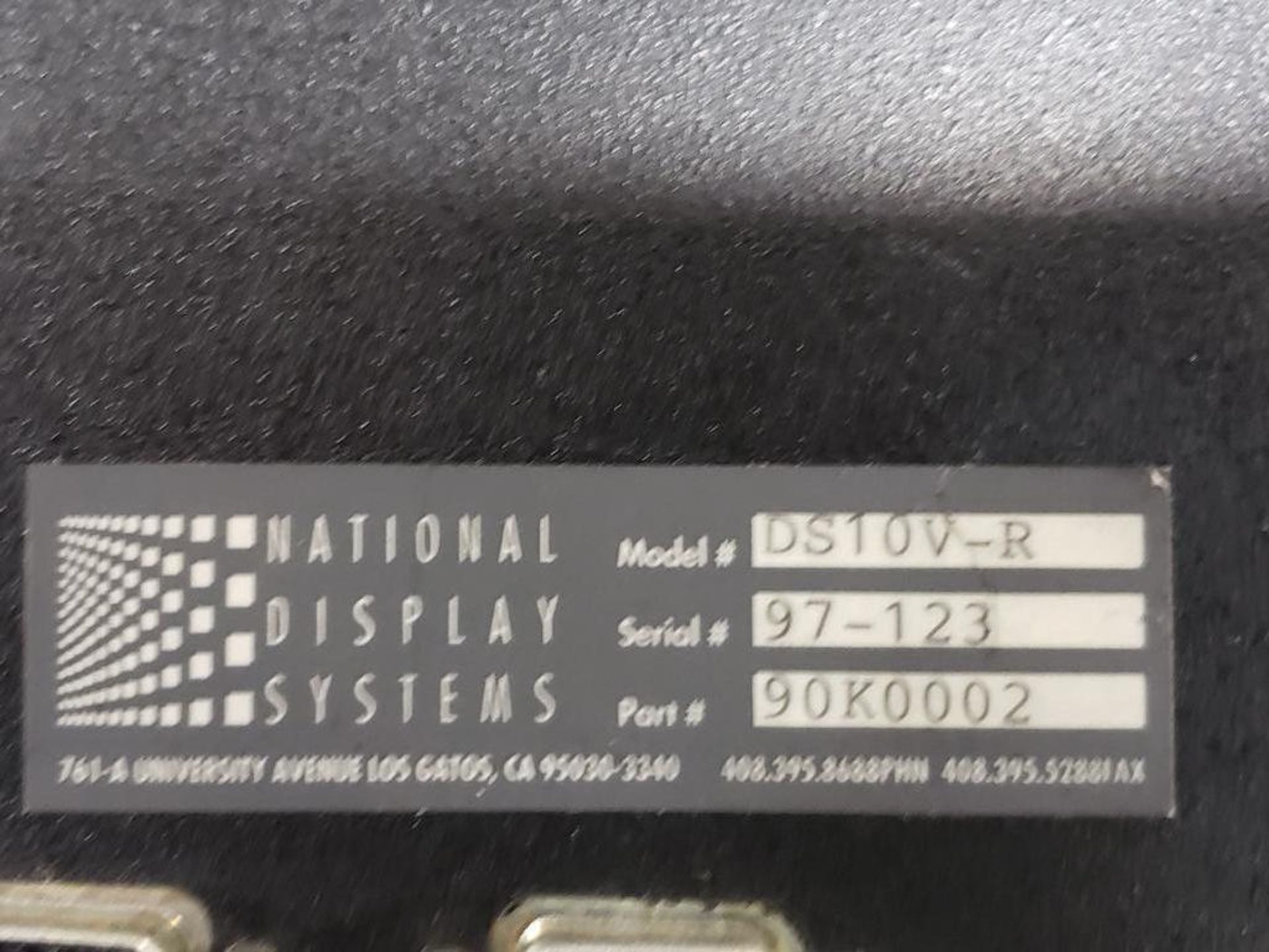 National Display Systems DS10V-R flat panel display. - Image 4 of 6