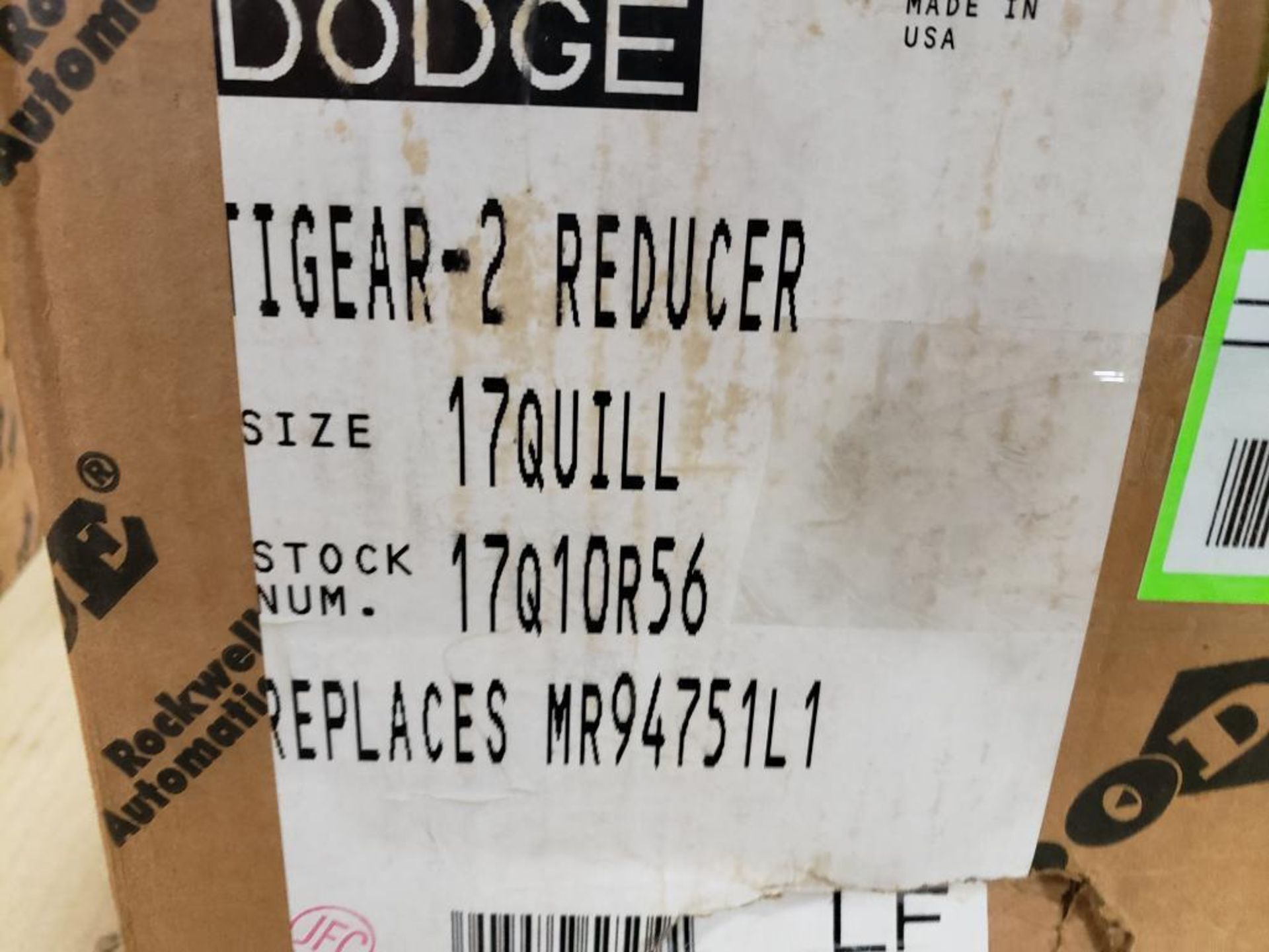 Qty 3 - Dodge Tigear-2 reducer 17QULL 17Q10R56. New in box. - Image 2 of 5