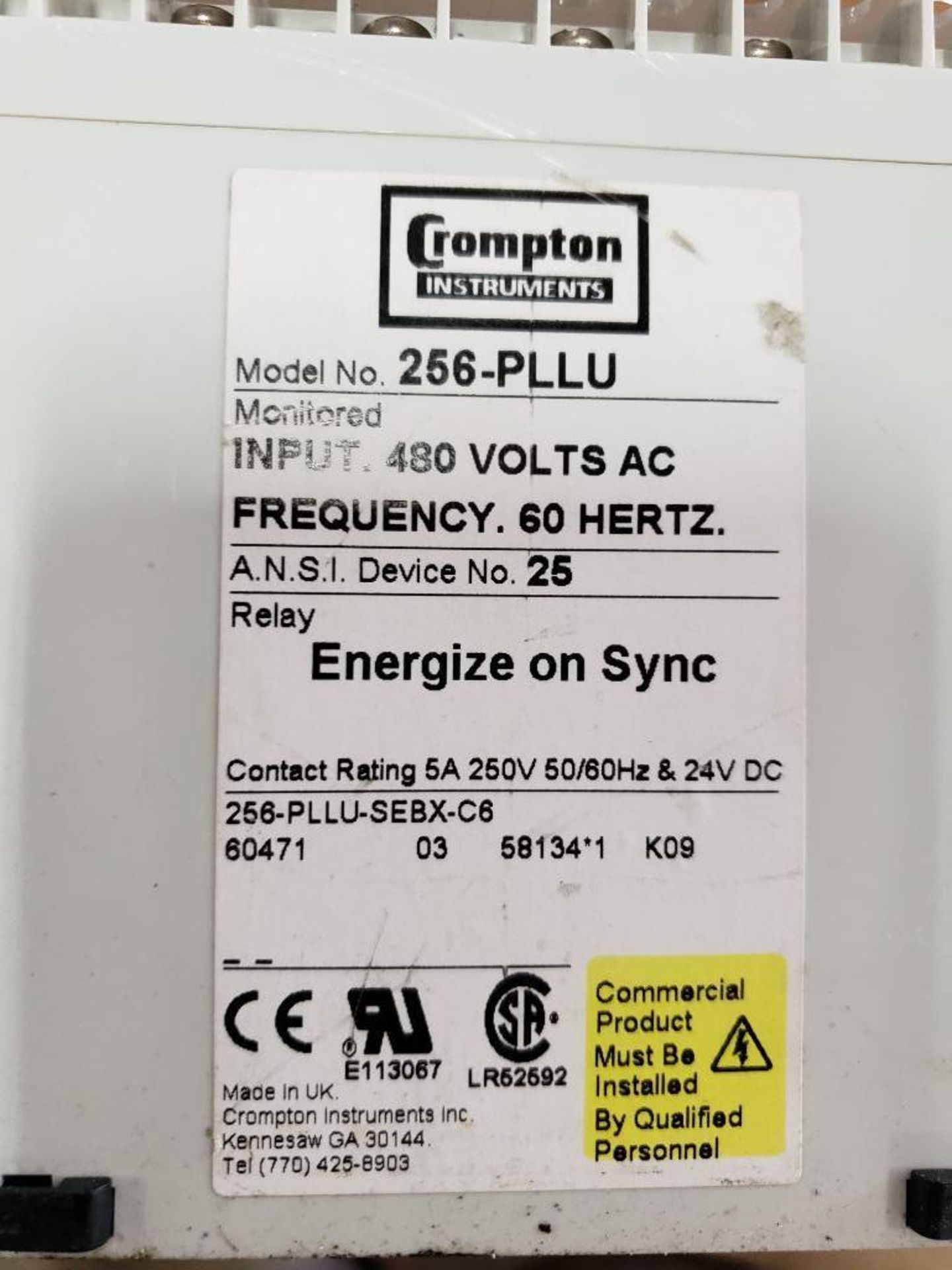 Qty 6 - Crompton Instruments 256-PLLU Protector relay. - Image 7 of 9