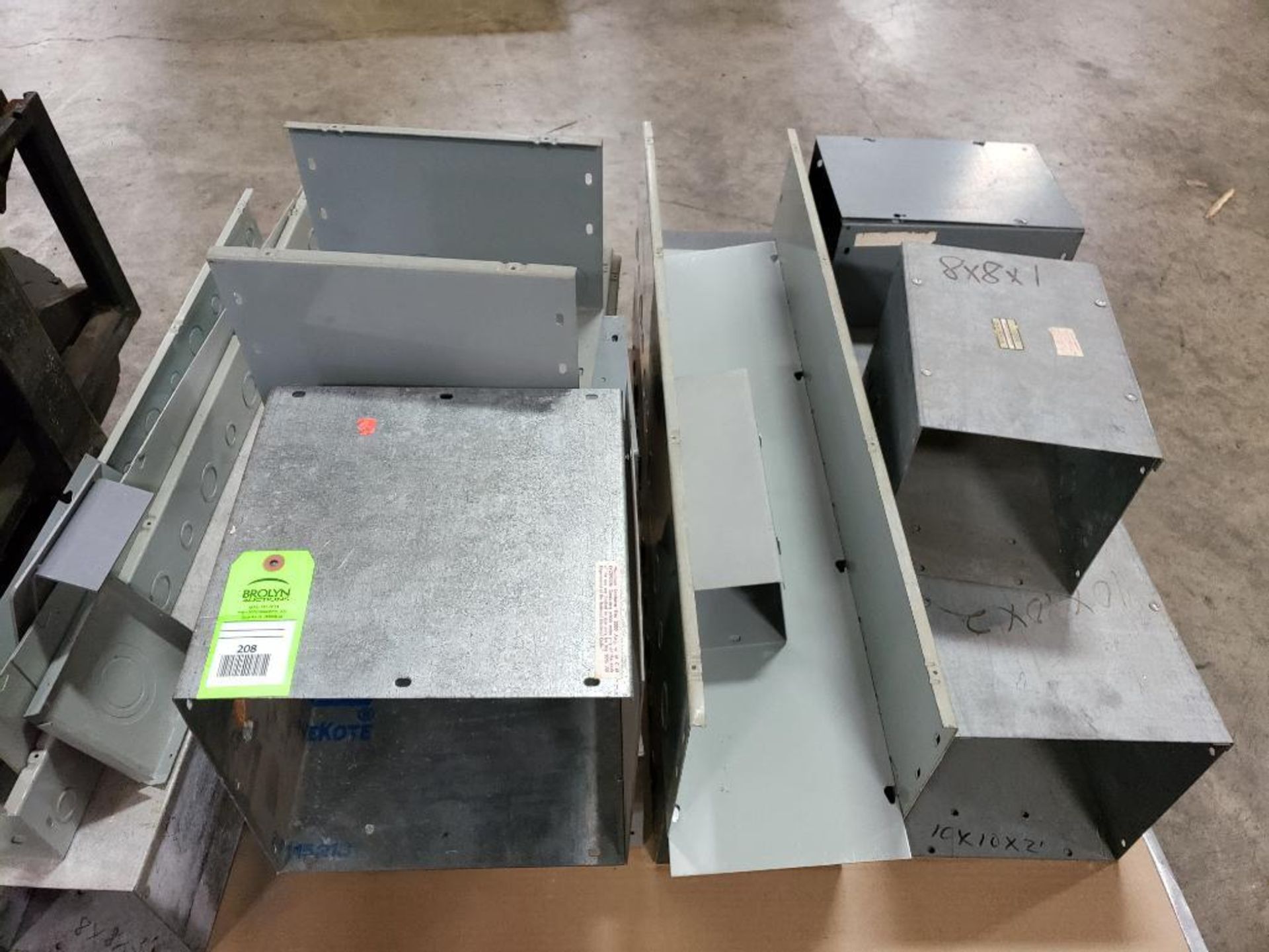 Large assortment of conduit box, enclosures.