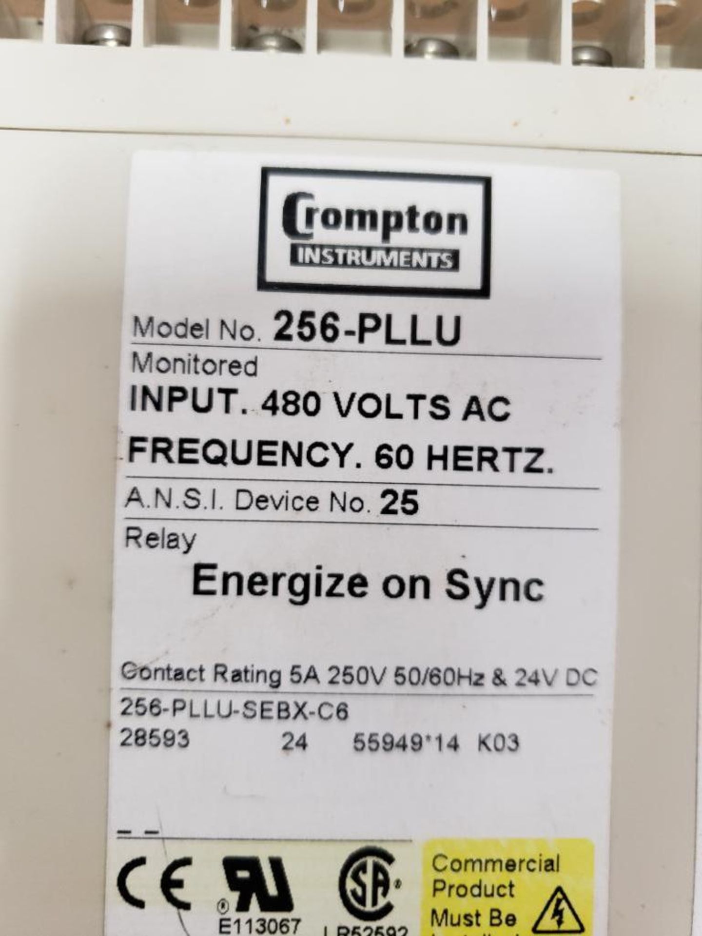 Qty 6 - Crompton Instruments 256-PLLU Protector relay. - Image 8 of 9