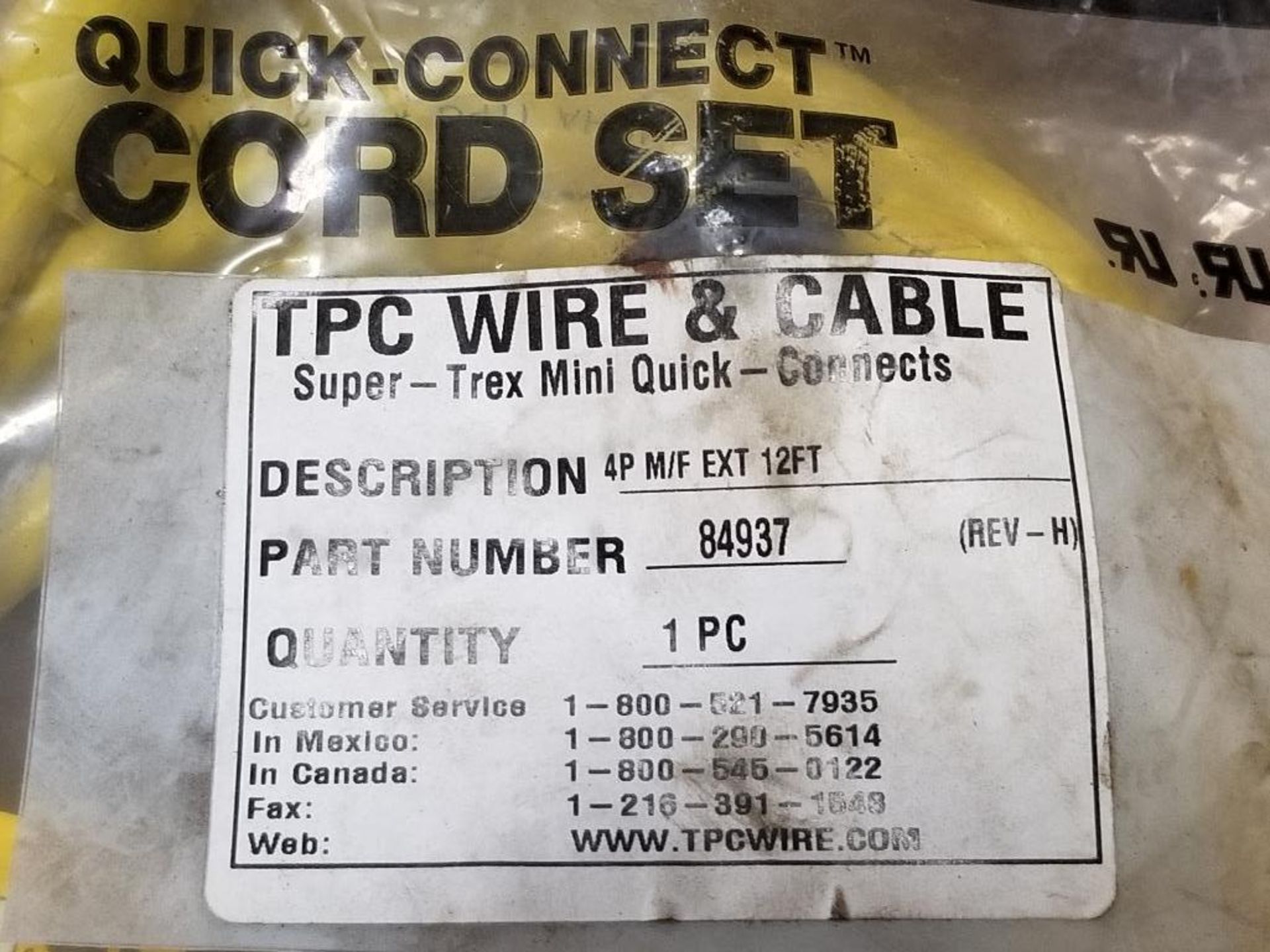 Qty 9 - Assorted cordset. Trex-Onics, Honeywell, TPC. - Image 4 of 4