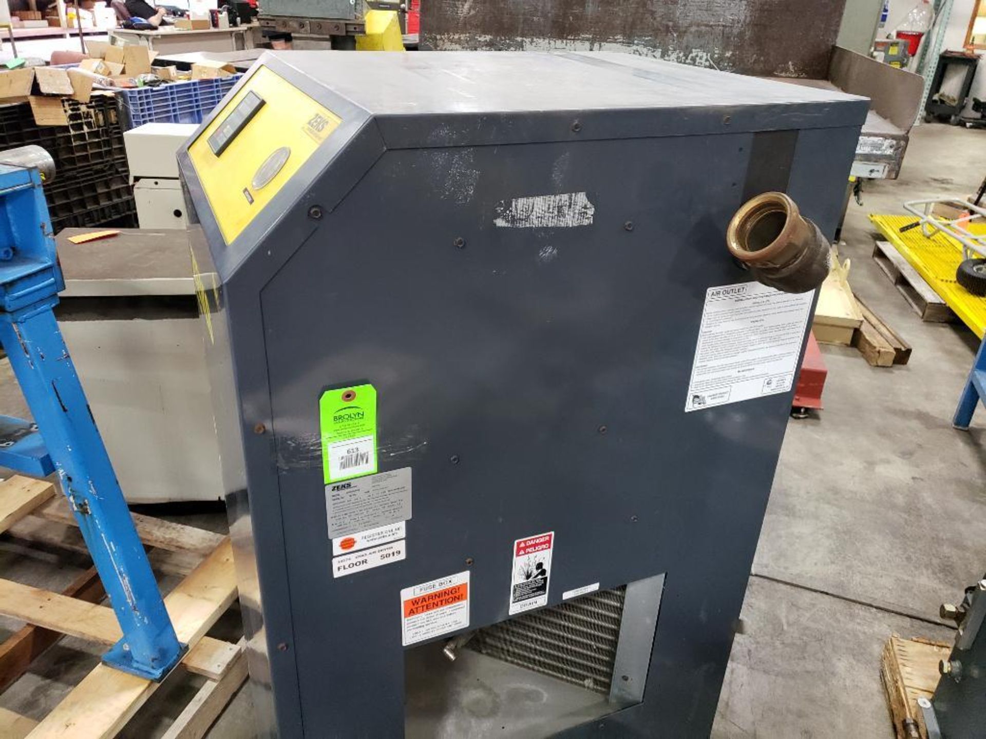 Zeks compressed air dryer. Model 400HSGA400. 3 phase 460v. - Image 8 of 10