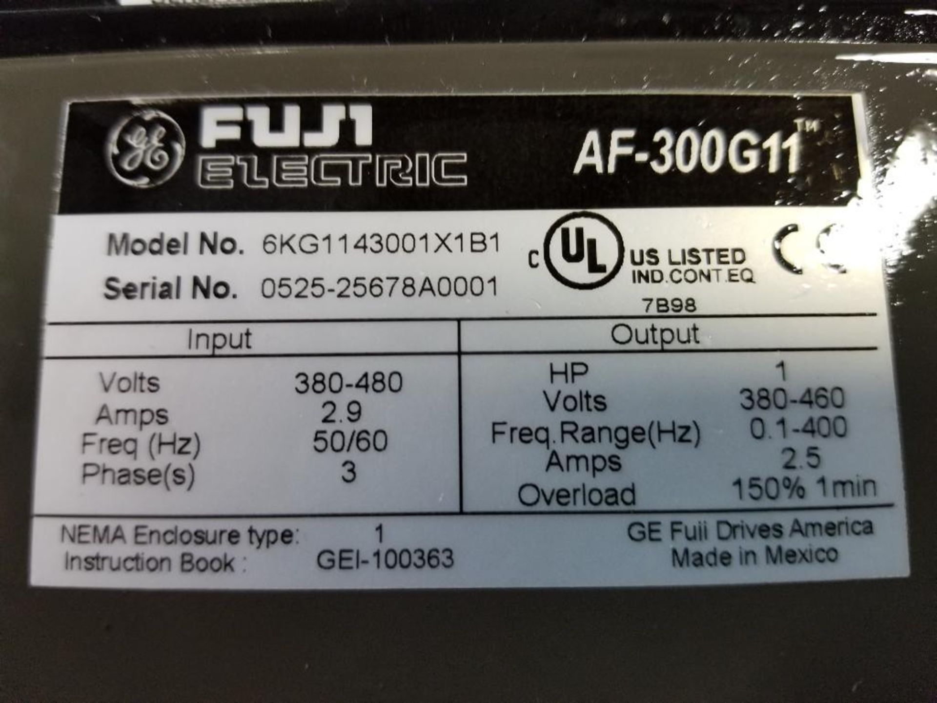 Fuji AF-300 G11 drive. 6KG1143001X1B1. - Image 5 of 5