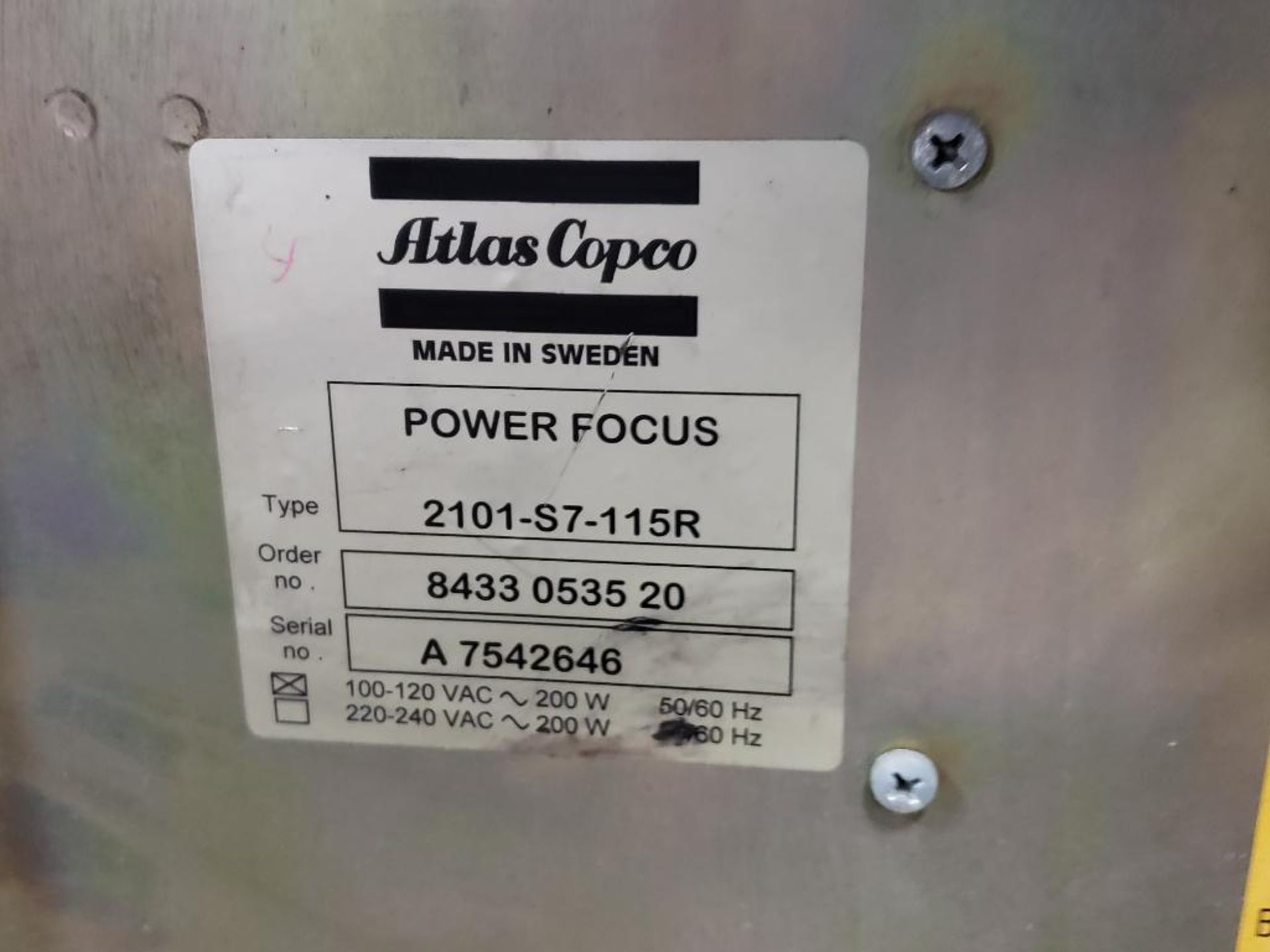 Atlas Copco Tensor Power Focus 2101-S7-115R. - Image 8 of 9