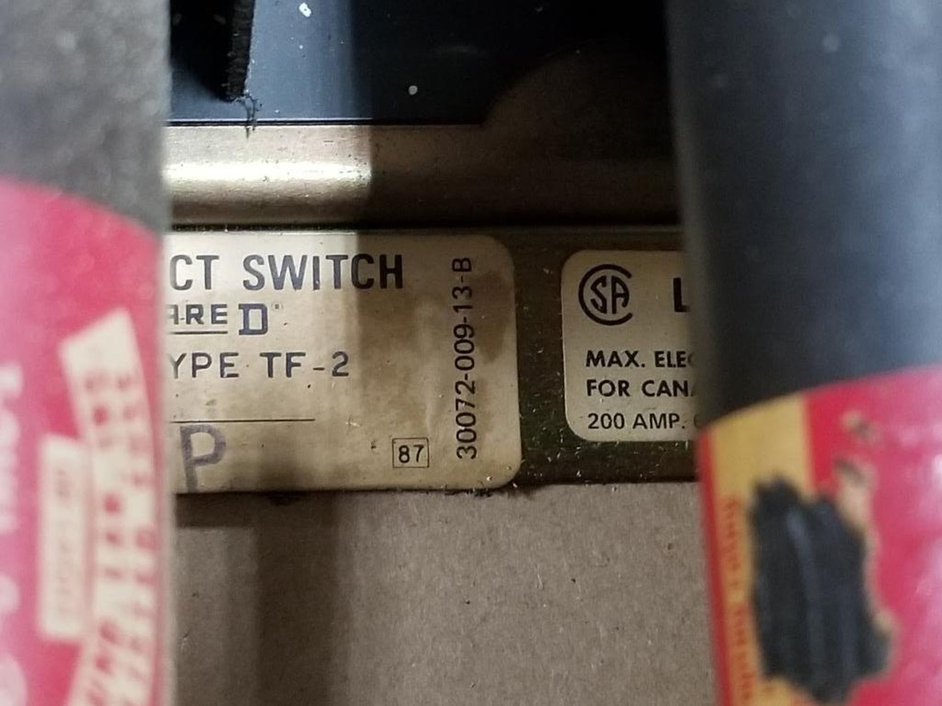 Square-D Disconnect switch. 9422-TF-2. - Image 3 of 6