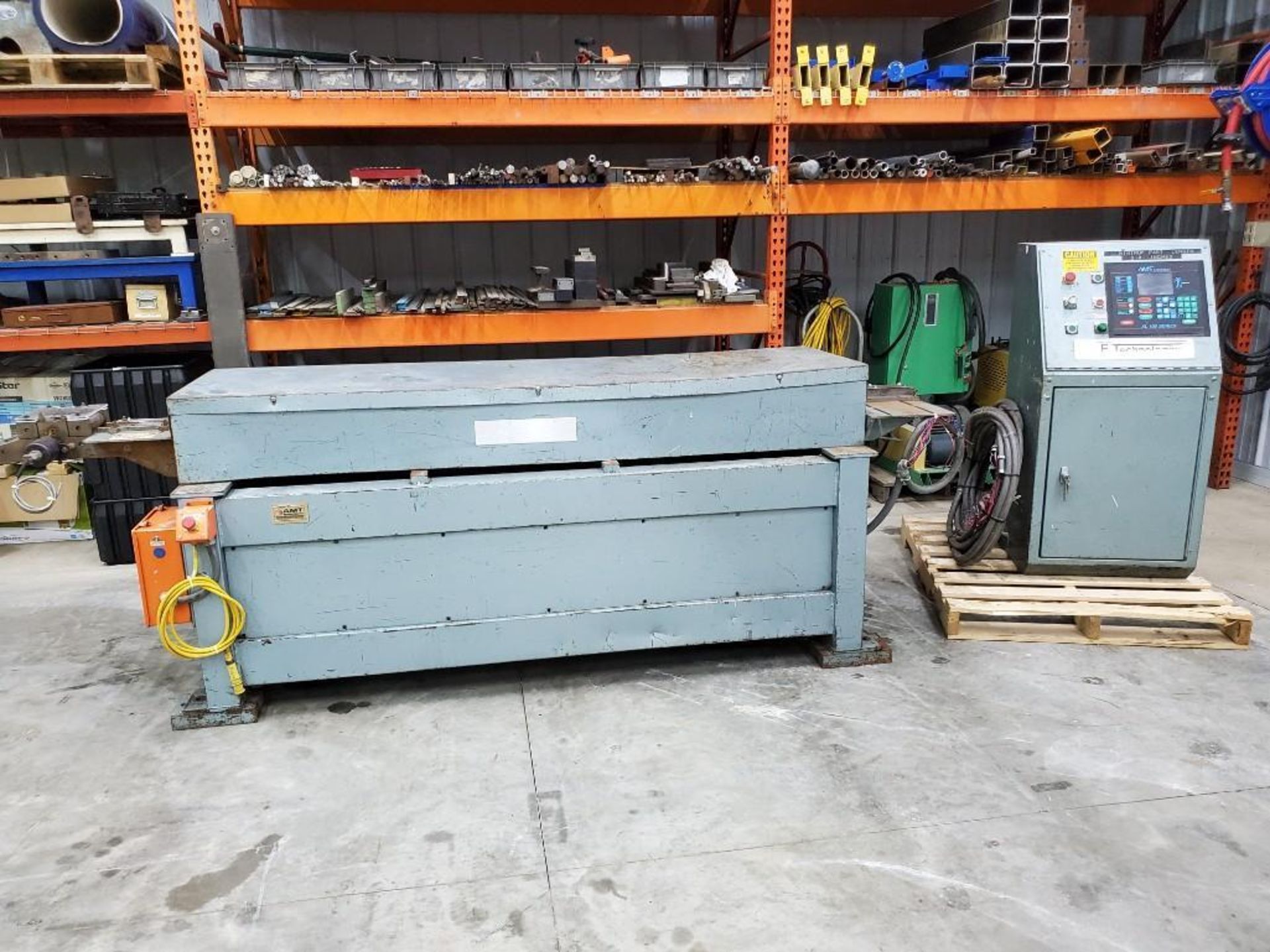 14-stand rollformer. 1.125" shaft. 7.5hp. AMS XL100 series controls. 7.5hp variable speed drive.