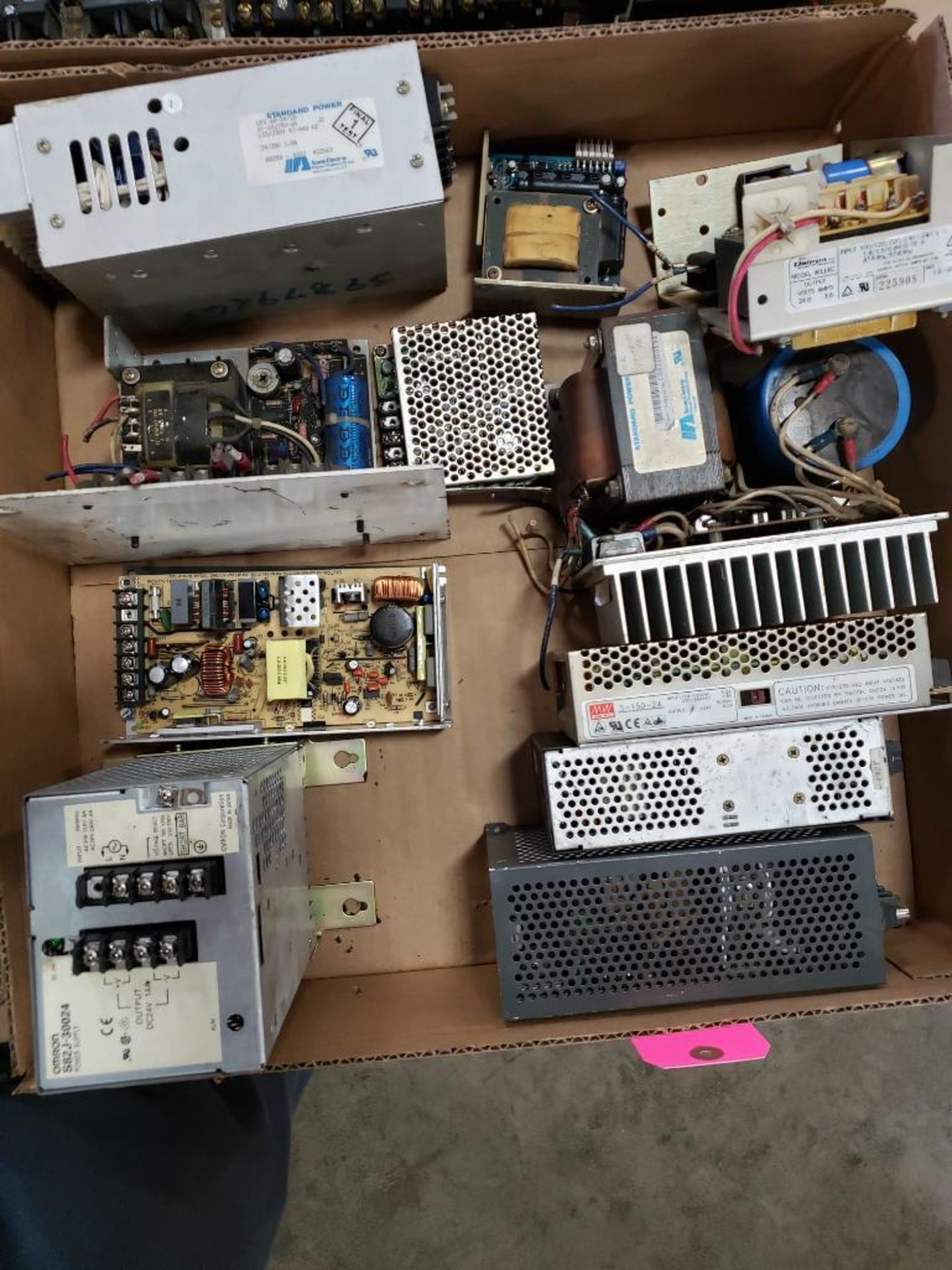 Assorted electrical power supply, transformer. Omron, Acme, Magnetek, Lambda.