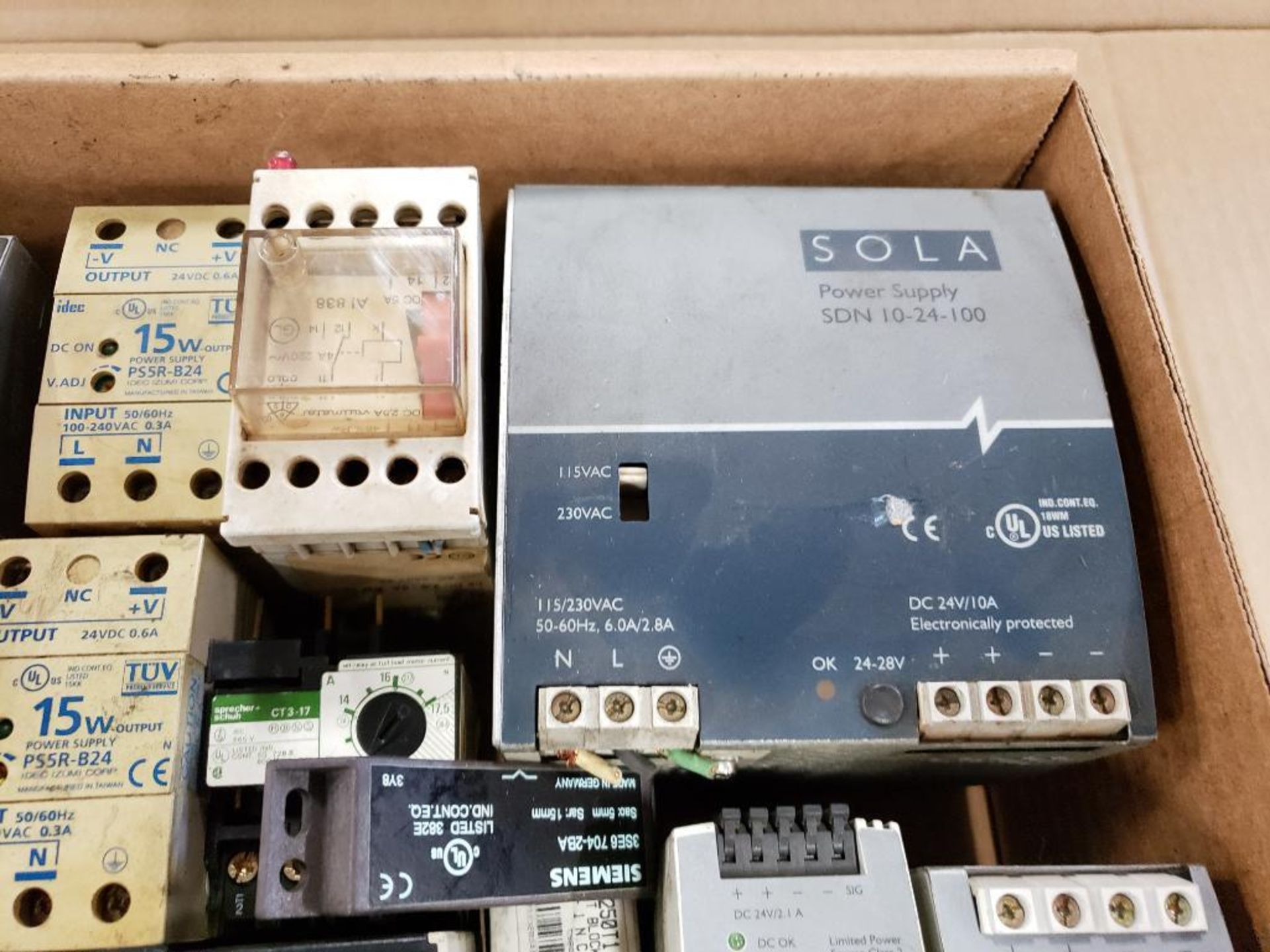 Assorted electrical. Power supply, relay, contactor. Sola, IDEC, Sprecher+Schuh, ABB, Siemens. - Image 3 of 5