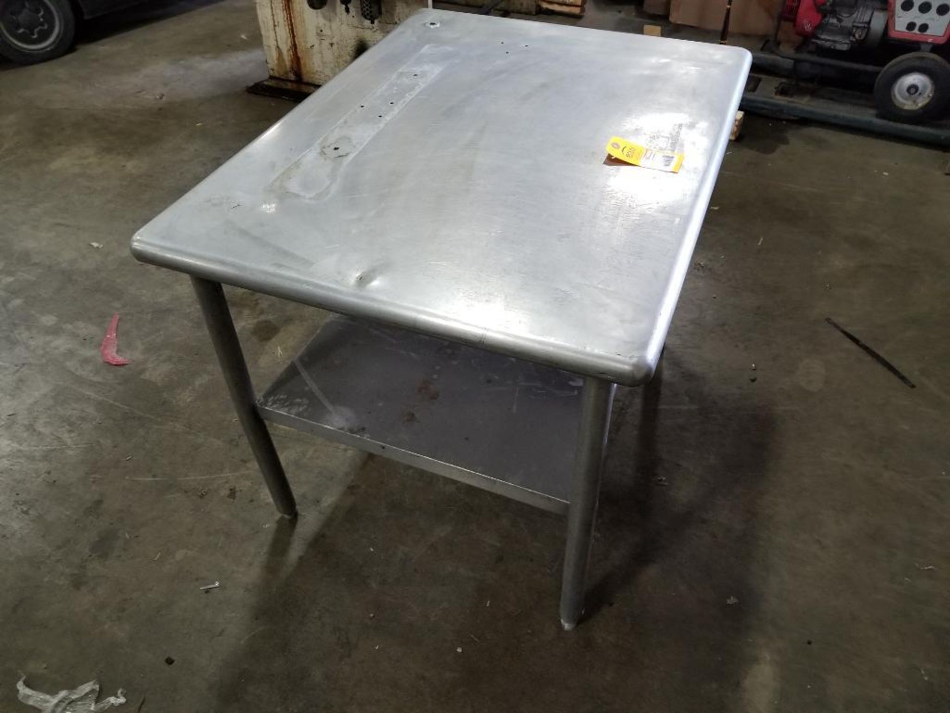 Stainless steel prep table. 40" wide x 30" deep x 30" tall. - Image 2 of 3