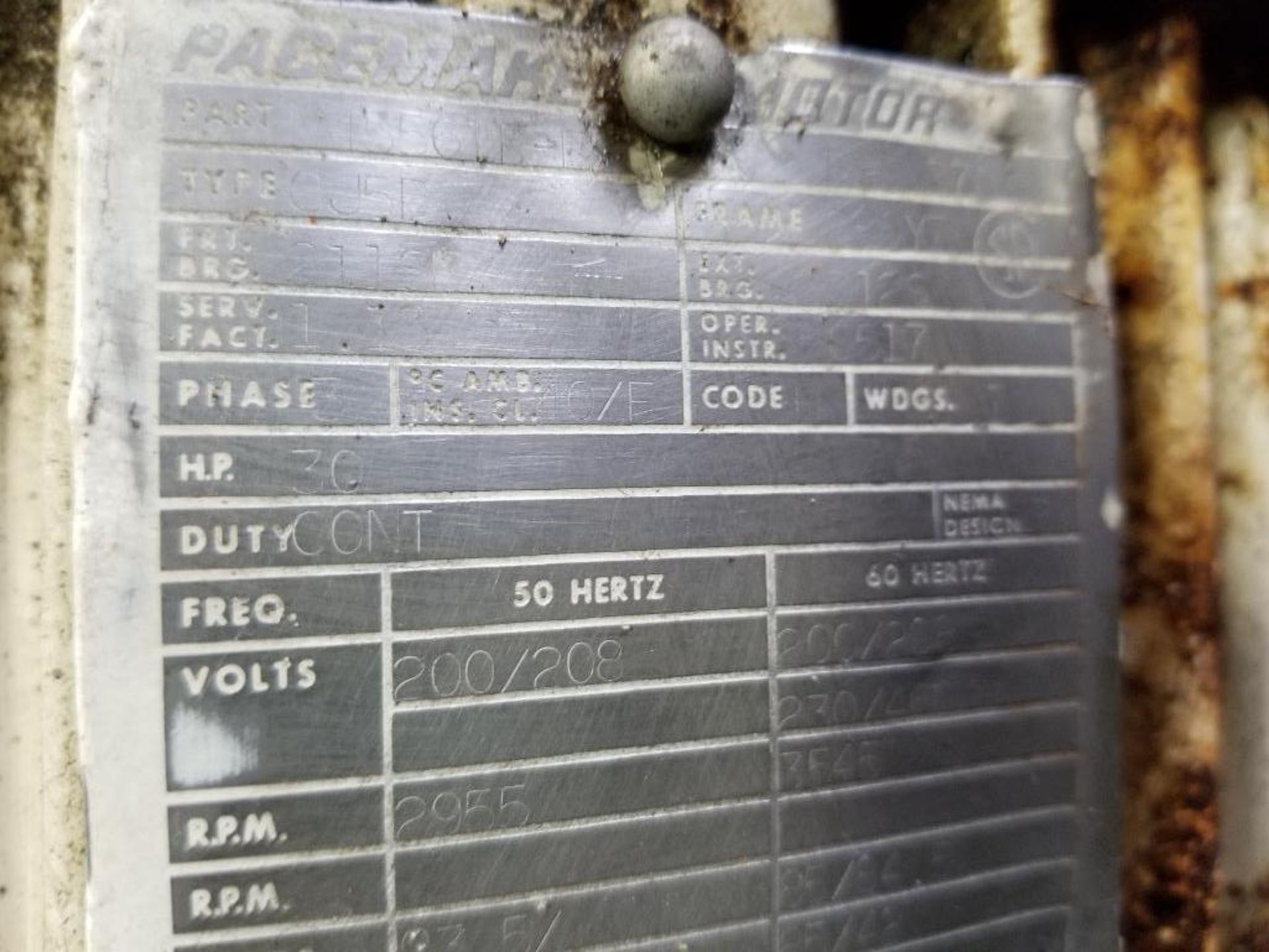 30hp Pacemaker motor. 3 phase 230/460v. - Image 4 of 8