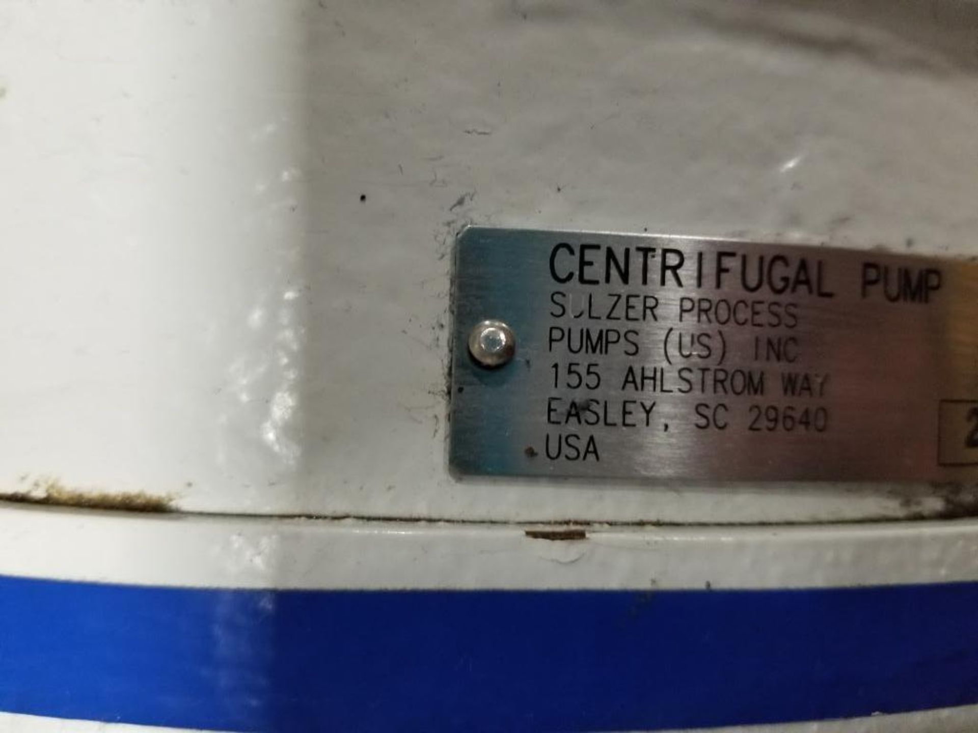 Sulzer centrifugal pump. Model CPT22-1C w/ 30hp Toshiba motor. 3ph 460v. - Image 6 of 12