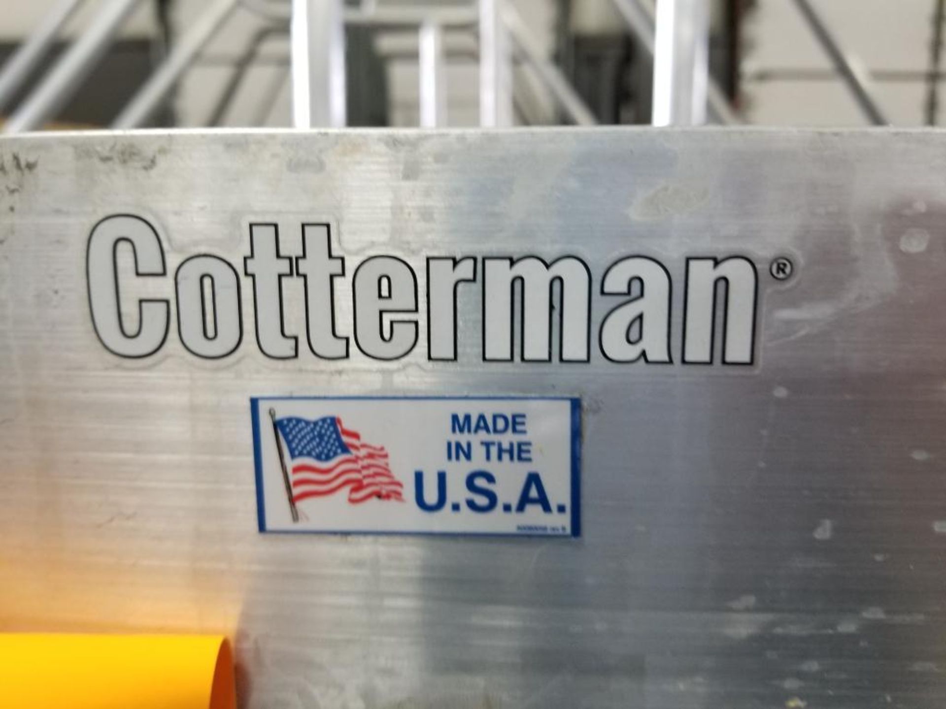 Cotterman aluminum crossover bridge step set. 120" long x 30" wide x 99" tall with rail. - Image 4 of 9