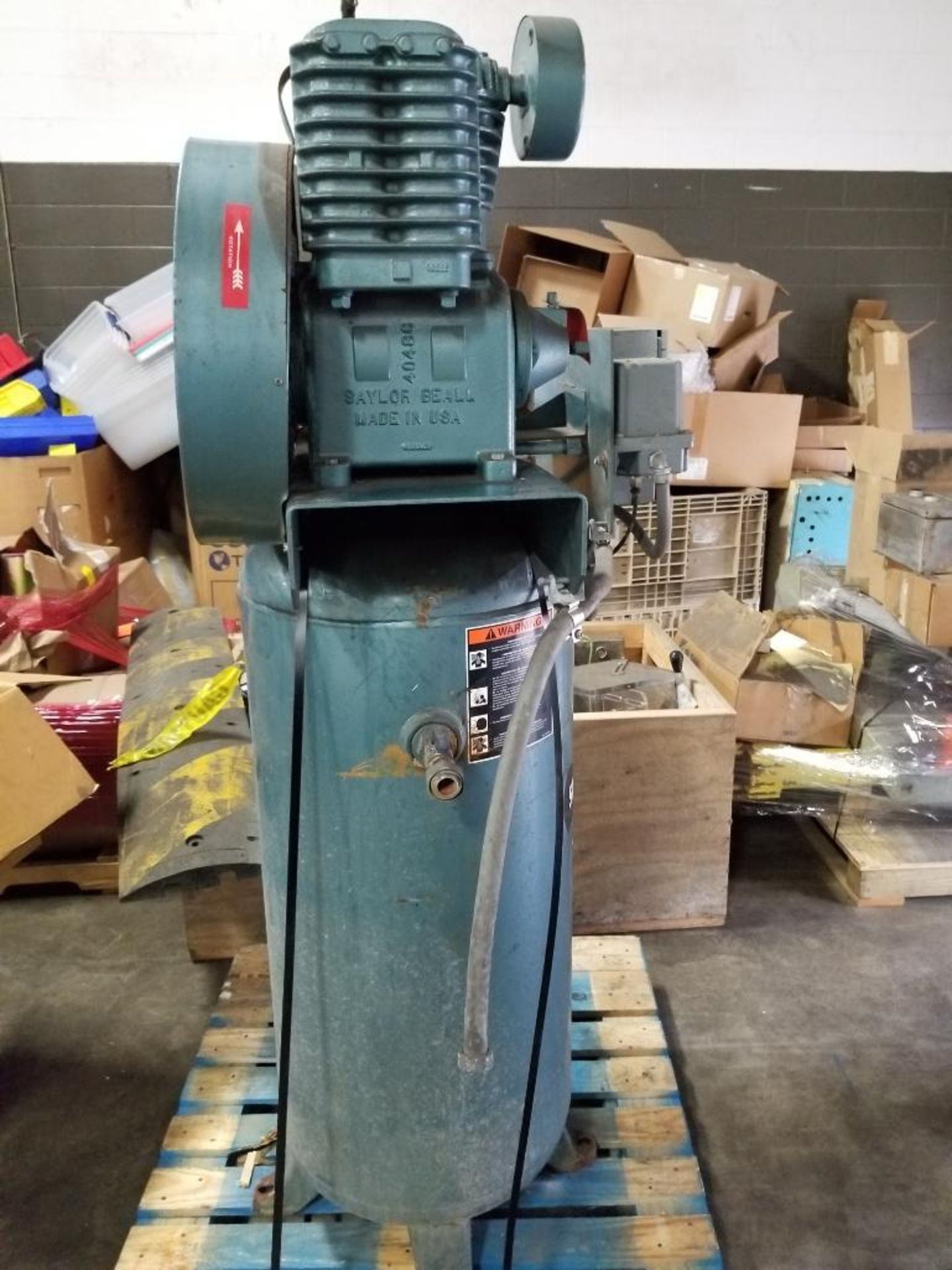 5hp Saylor Beal air compressor. 3 phase 208-230/460 volt. - Image 13 of 14