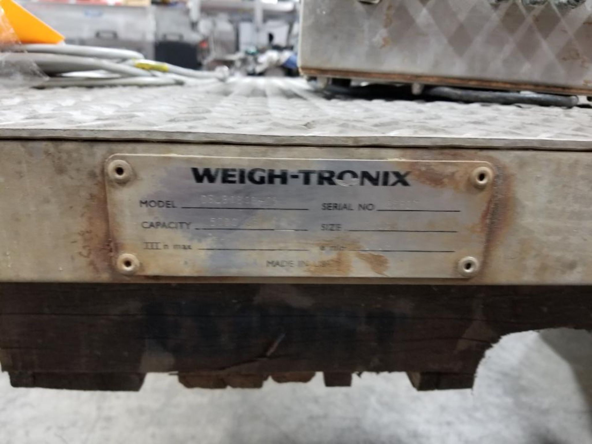 5000lb Weightronix platform scale. 48" x 48". 115v single phase. Tested and functional as pictured. - Image 7 of 16