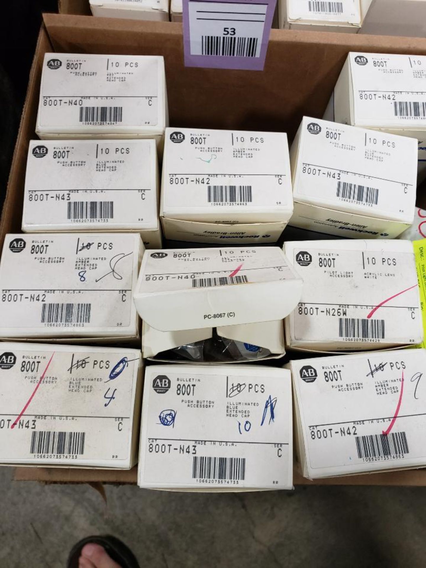 Large assortment of Allen Bradley push button accessory. Assorted part numbers. New in boxes. - Image 2 of 2