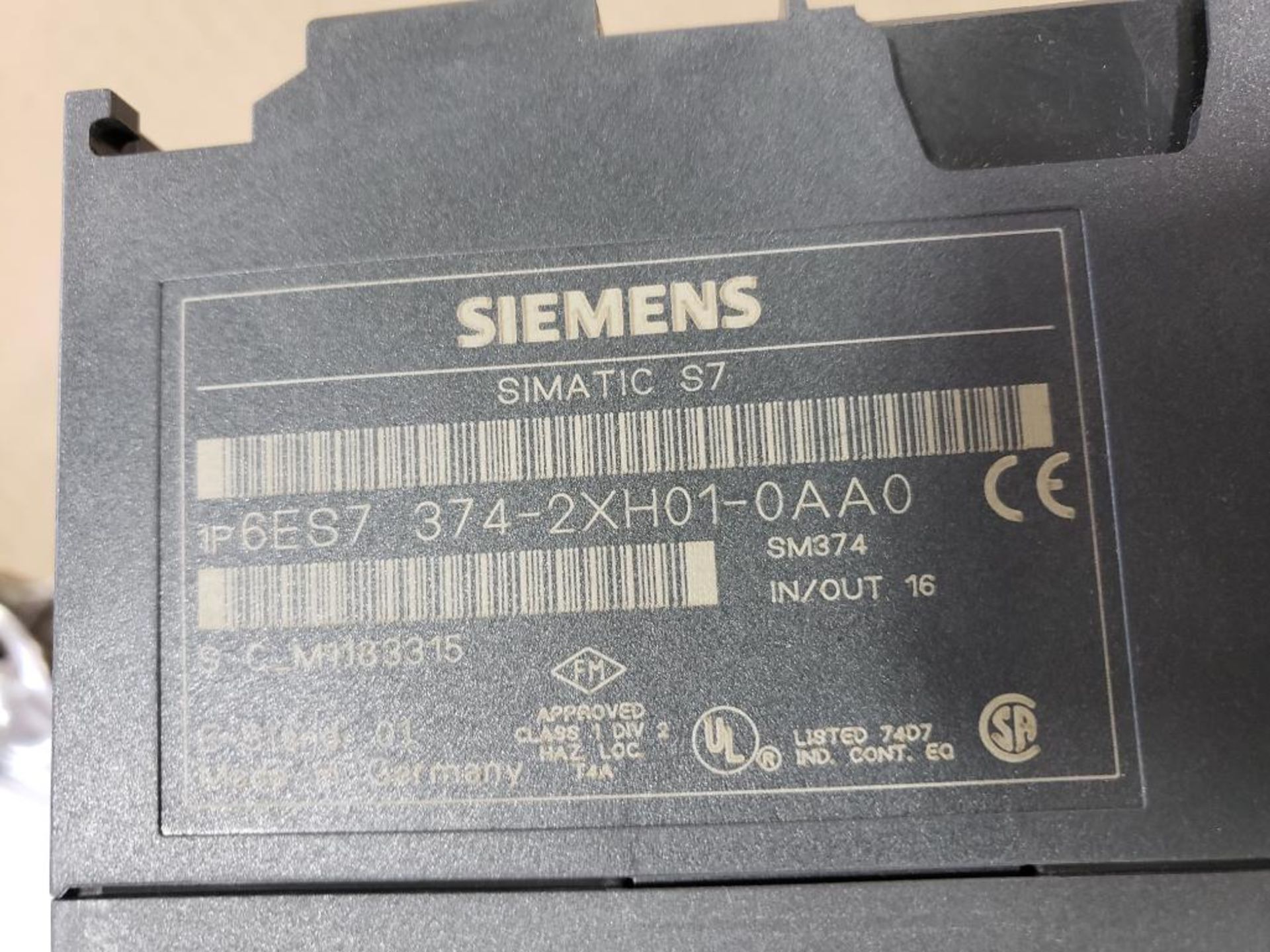 Siemens Simatic S7-300 rack. CPU314, PS307, SM374. - Image 4 of 4