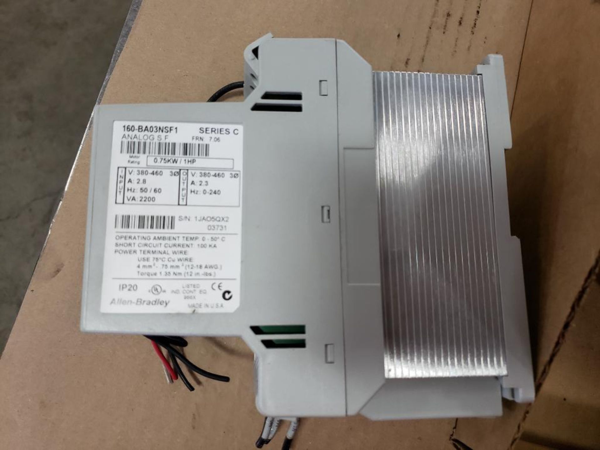 Qty 2 - Assorted Allen Bradley drives. 160-BA03NSF1, 160-BA04NPS1. - Image 3 of 7