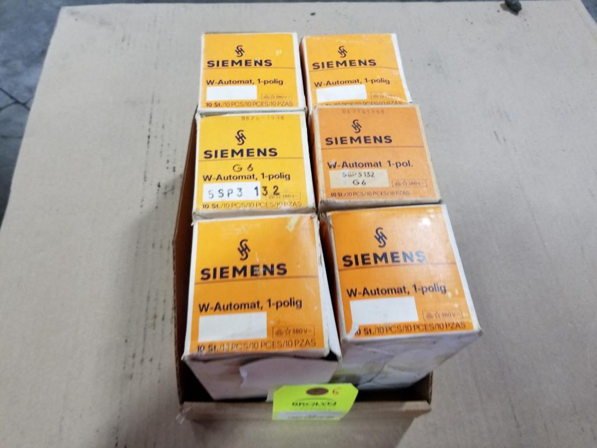 Qty 60 - Siemens 5SP3-132 single pole breaker. 10 PC boxes. New in box.