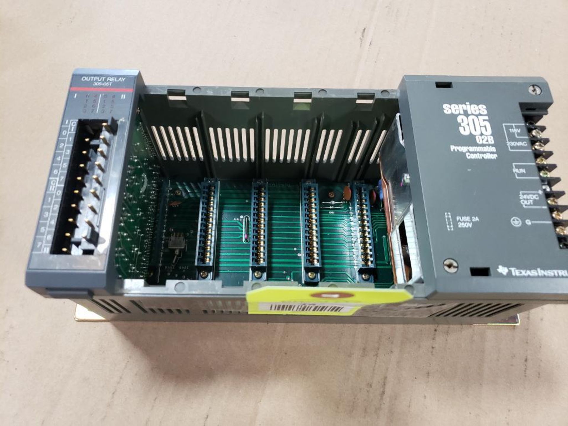 Texas Instruments Series 305-02B programmable controller 5-slot rack.