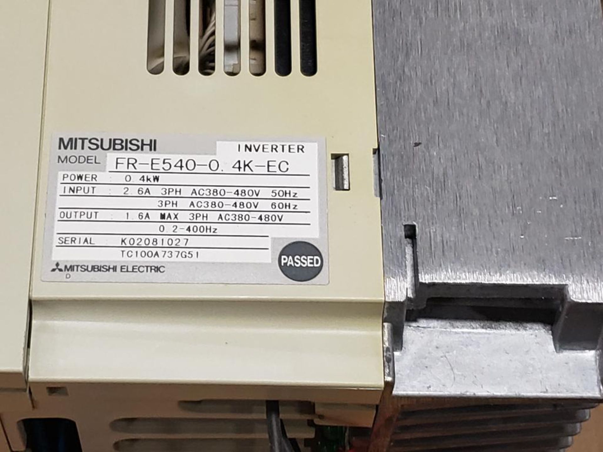 Mitsubishi FR-E540-0.4K-EC Inverter drive. - Image 4 of 4