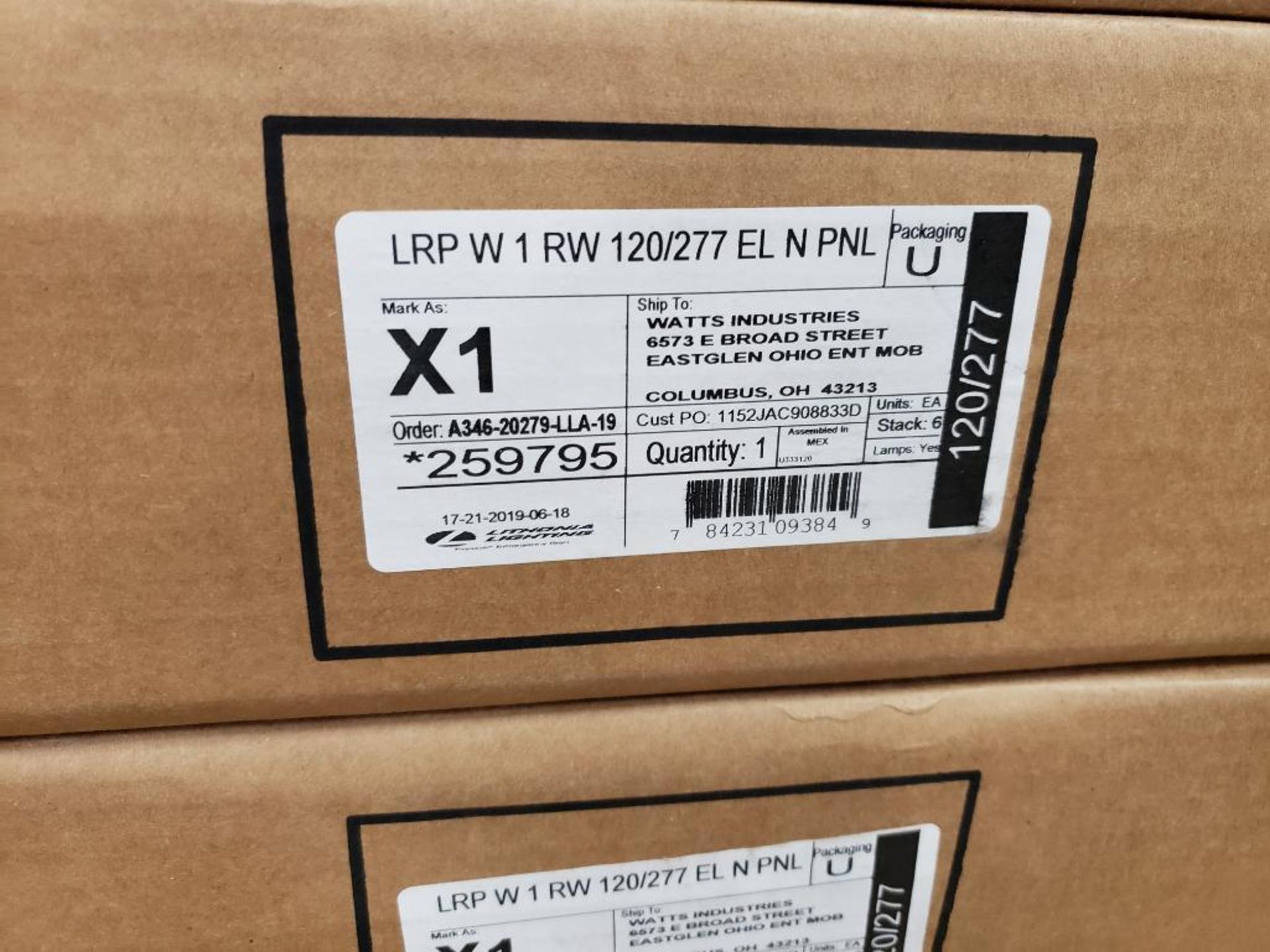 Qty 4 - Lithonia Lighting LRPW1RW 120/277 ELNPNL Exit sign. New in box. - Image 4 of 7