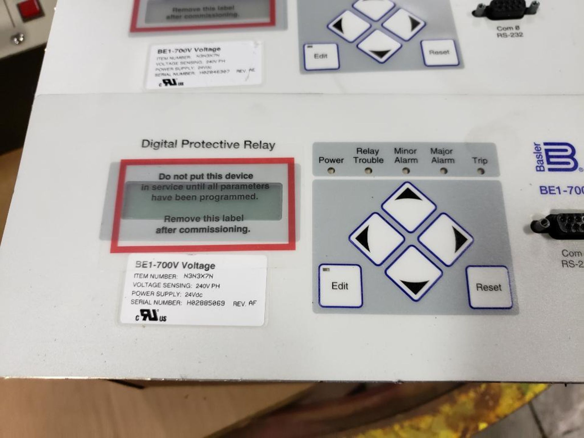 Qty 2 - Basler BE1-700 digital protective relay. - Image 2 of 5