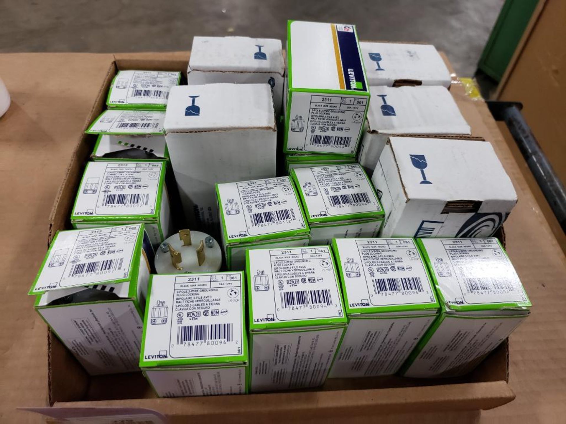 Large Qty of electrical receptacles. Leviton. New in box.