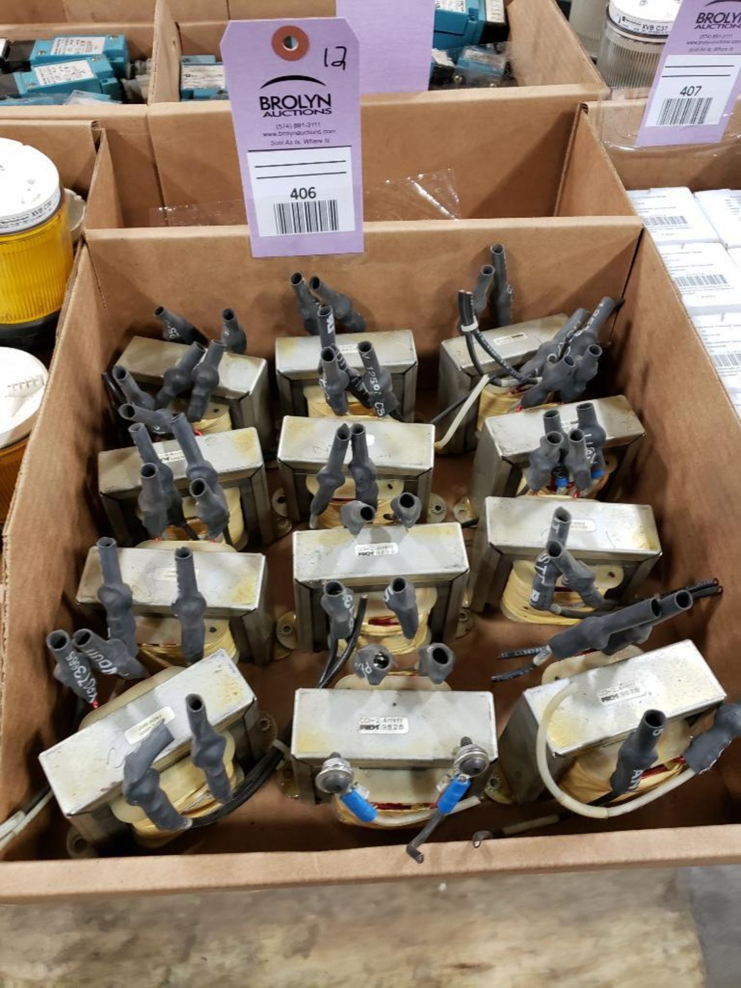 Qty 12 - Assorted electrical transformers.