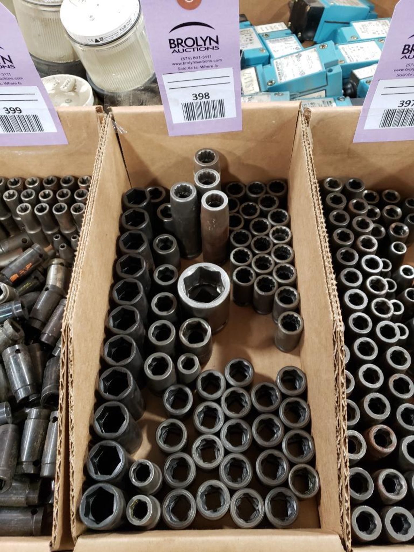 Large Qty of assorted APEX standard socket. 3/8" and 1/2" drive.