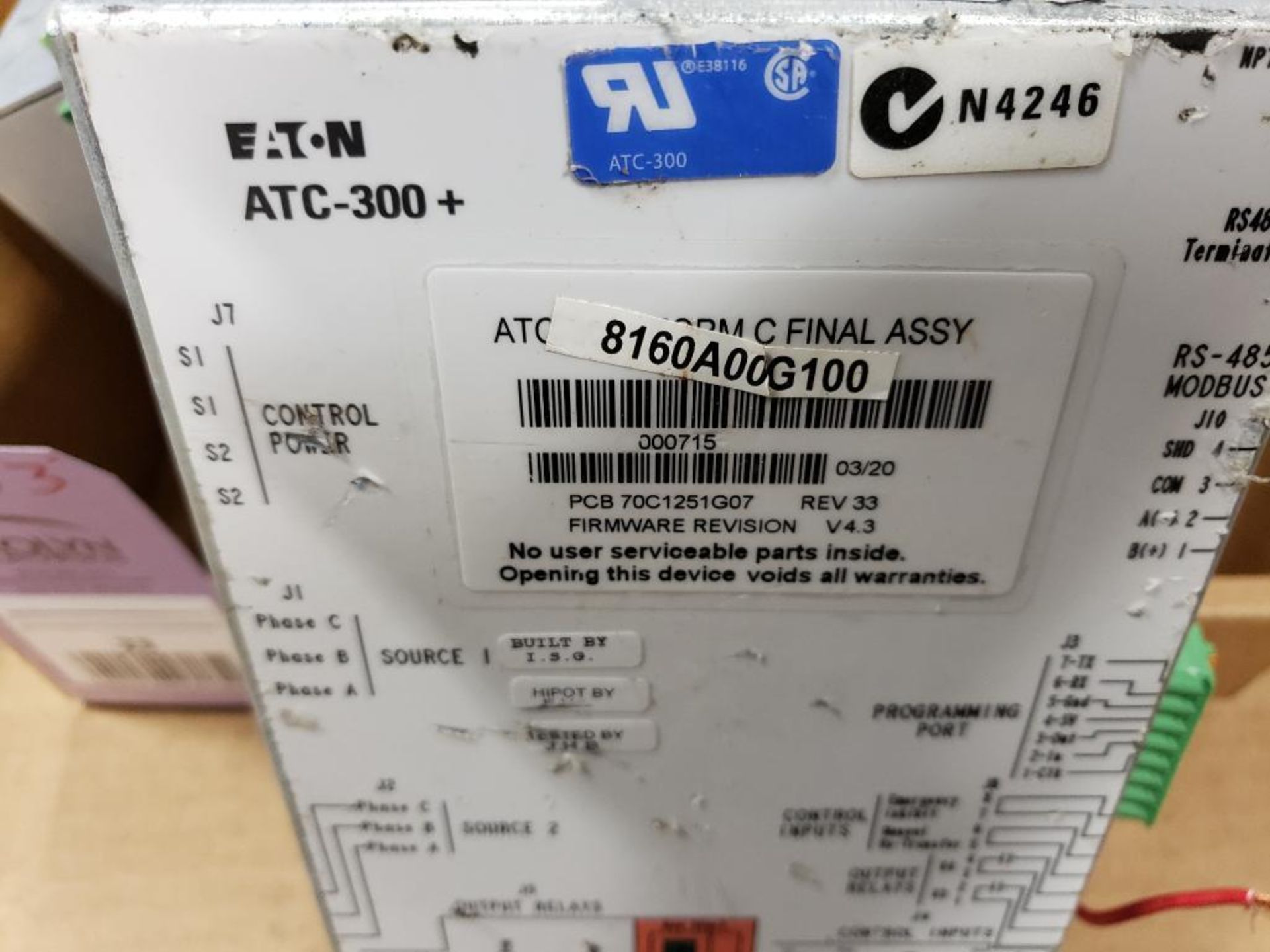 Qty 3 - Eaton ATC-300+ Automatic transfer switch. - Image 6 of 6