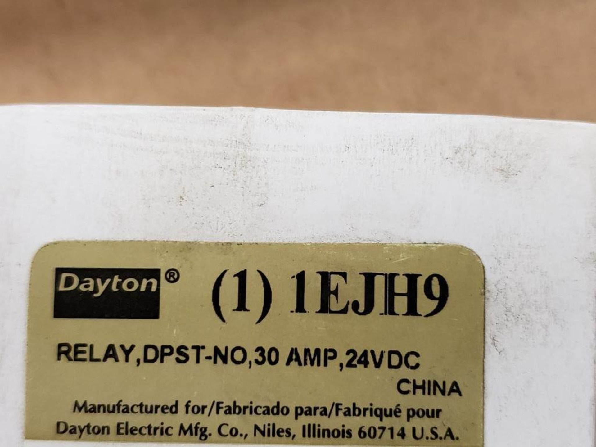 Qty 21 - Dayton 1EJH9 relay, DPST-NO, 30AMP, 24VDC. New in box. - Image 2 of 3