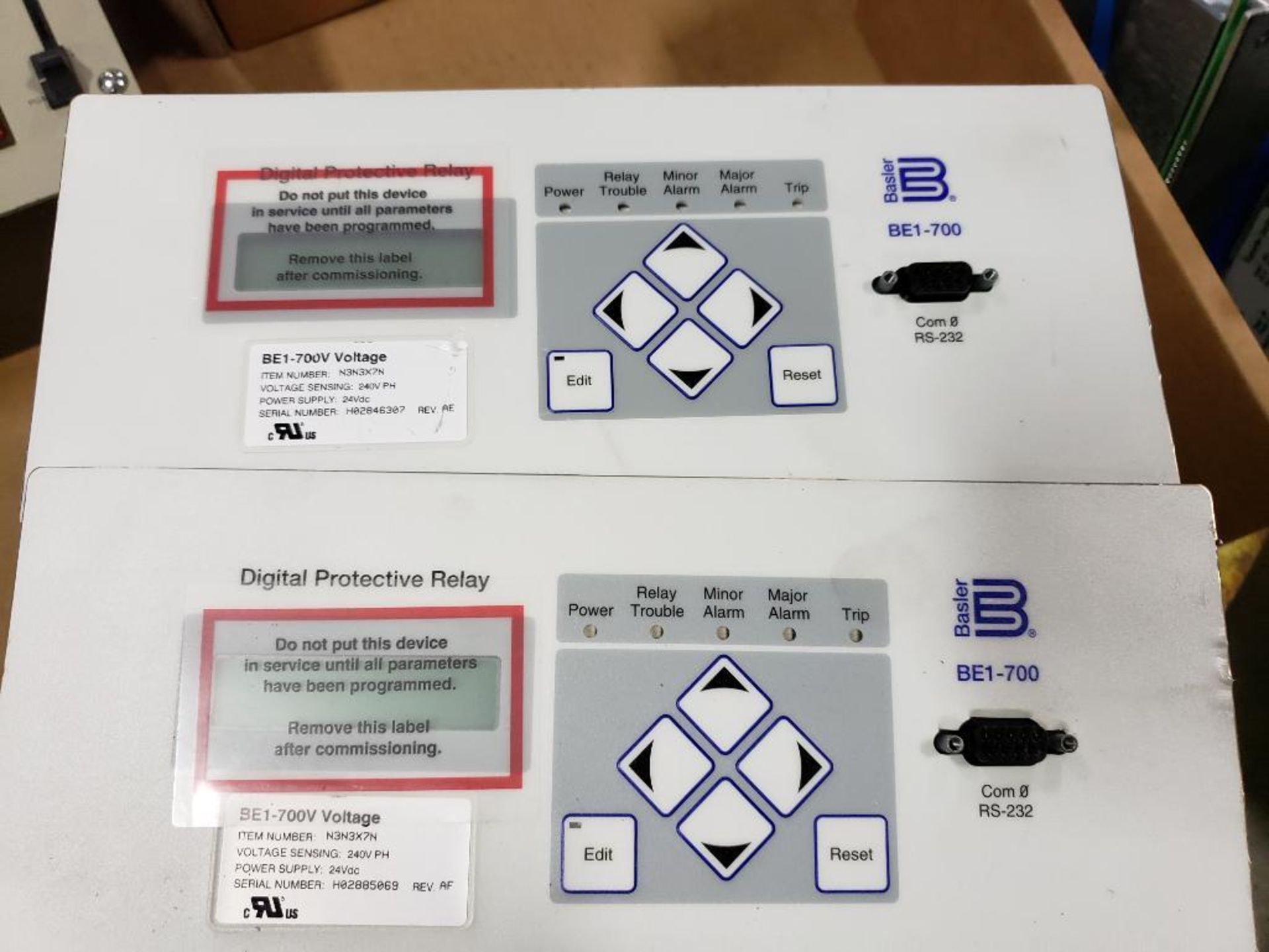 Qty 2 - Basler BE1-700 digital protective relay. - Image 3 of 5