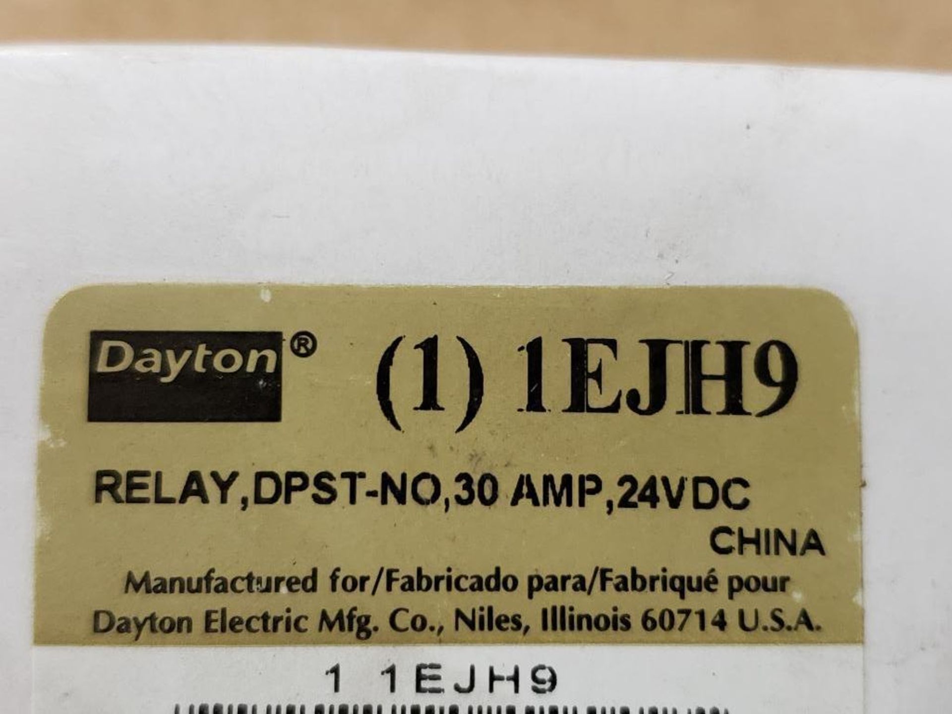 Qty 21 - Dayton 1EJH9 relay, DPST-NO, 30AMP, 24VDC. New in box. - Image 2 of 2