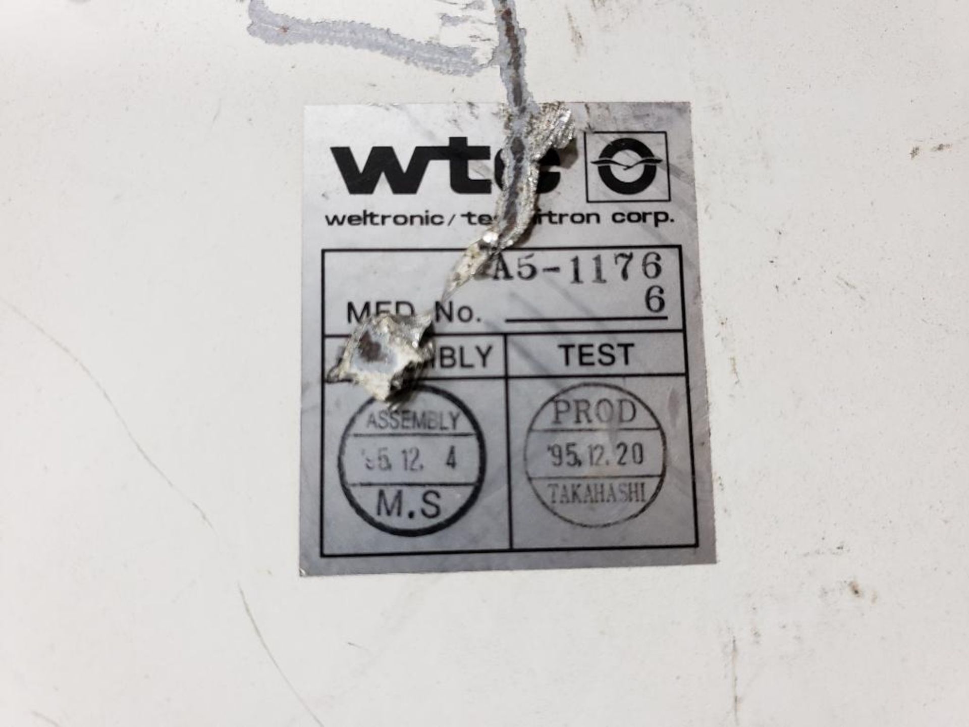 WTC U60S A5-1176 welding control unit. - Image 4 of 6