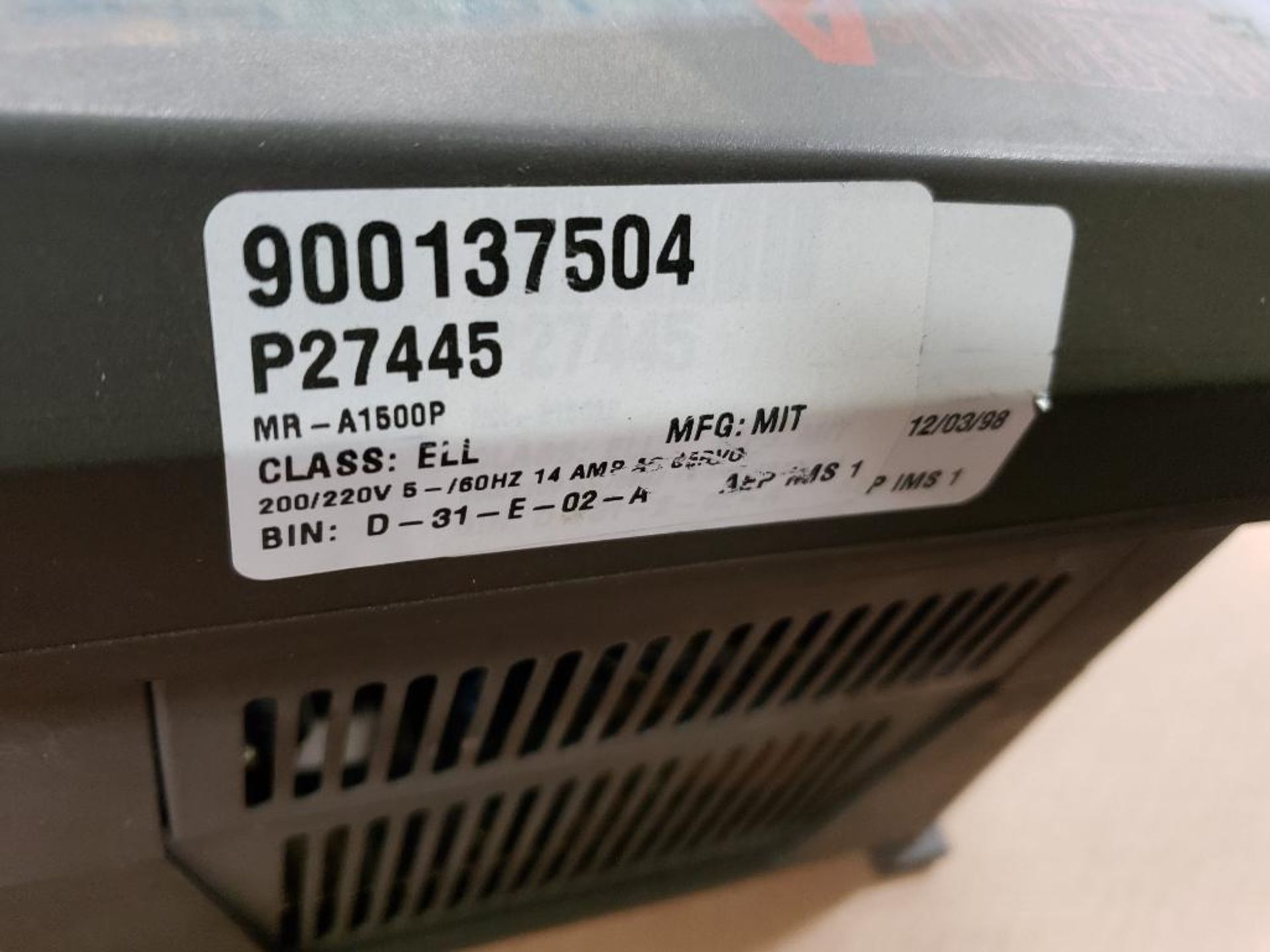 Mitsubishi MELSERVO-A MR-A-1500P drive. - Image 4 of 5