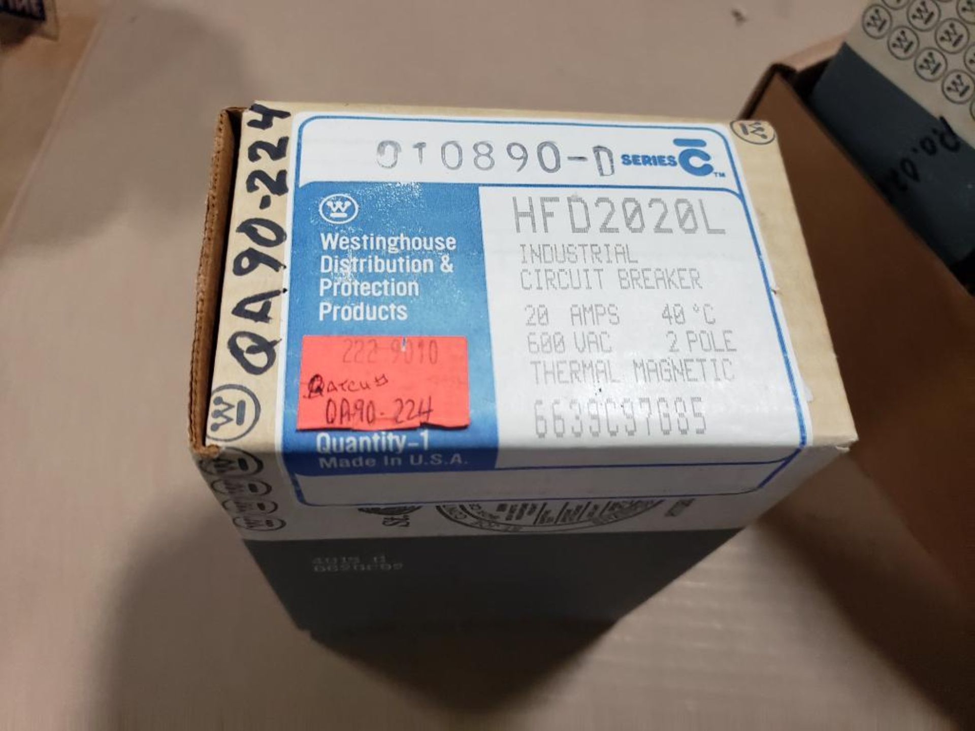 Qty 3 - Westinghouse HFD2020L industrial circuit breaker. New in box. - Image 6 of 7