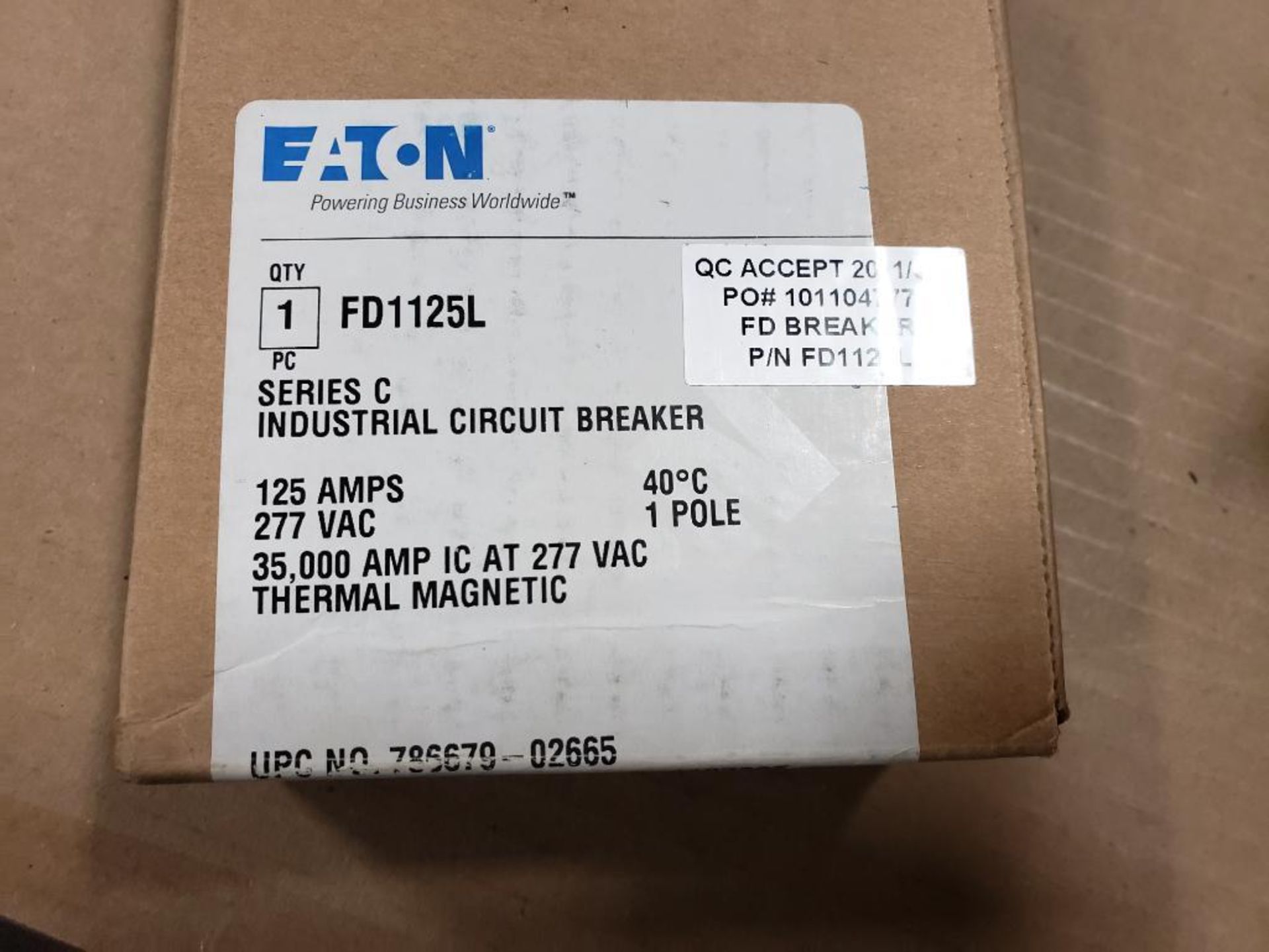 Qty 4 - Eaton FD1125L industrial circuit breaker. New in box. - Image 3 of 8