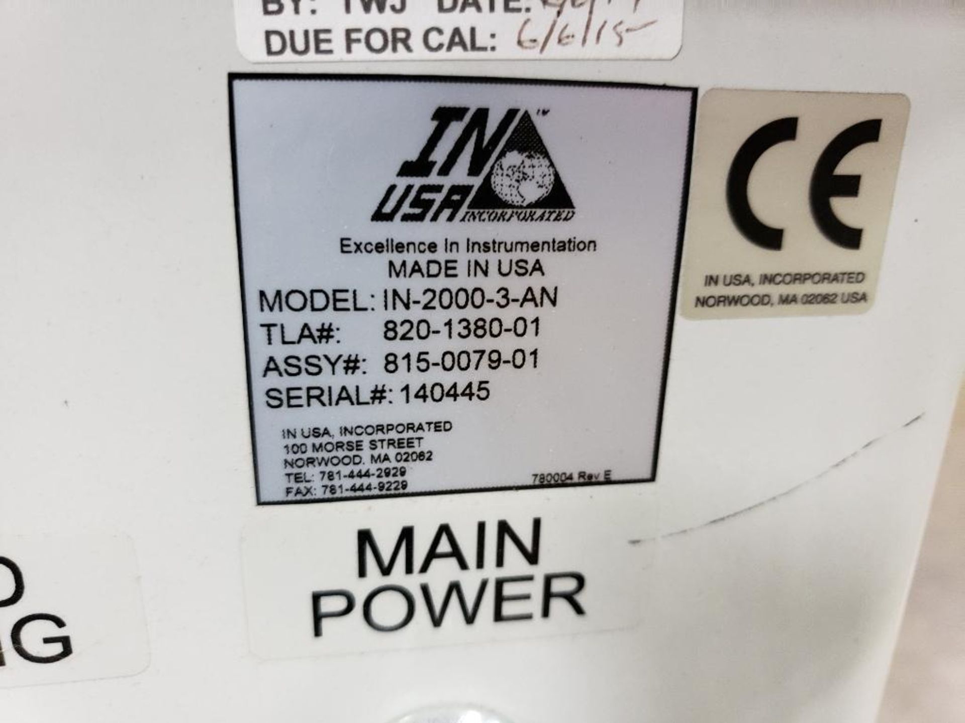 IN USA IN-2000 LoCon Ozone Analyzer. IN-2000-3-AN. - Image 10 of 10