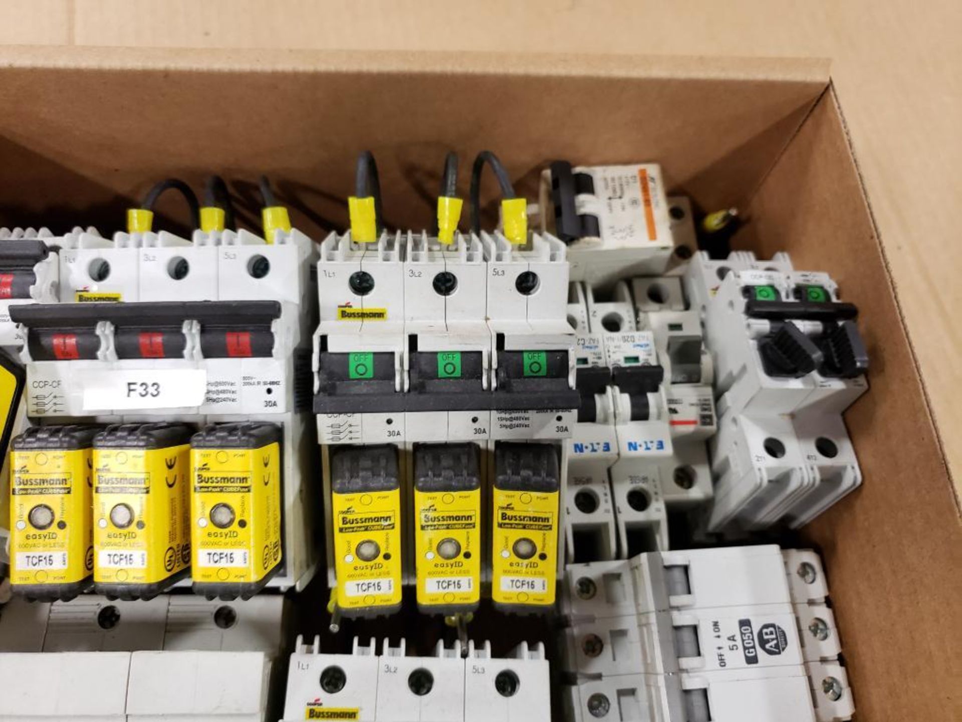 Assorted electrical breakers, fuse holders. Littelfuse, Bussmann, Allen Bradley. - Image 5 of 5