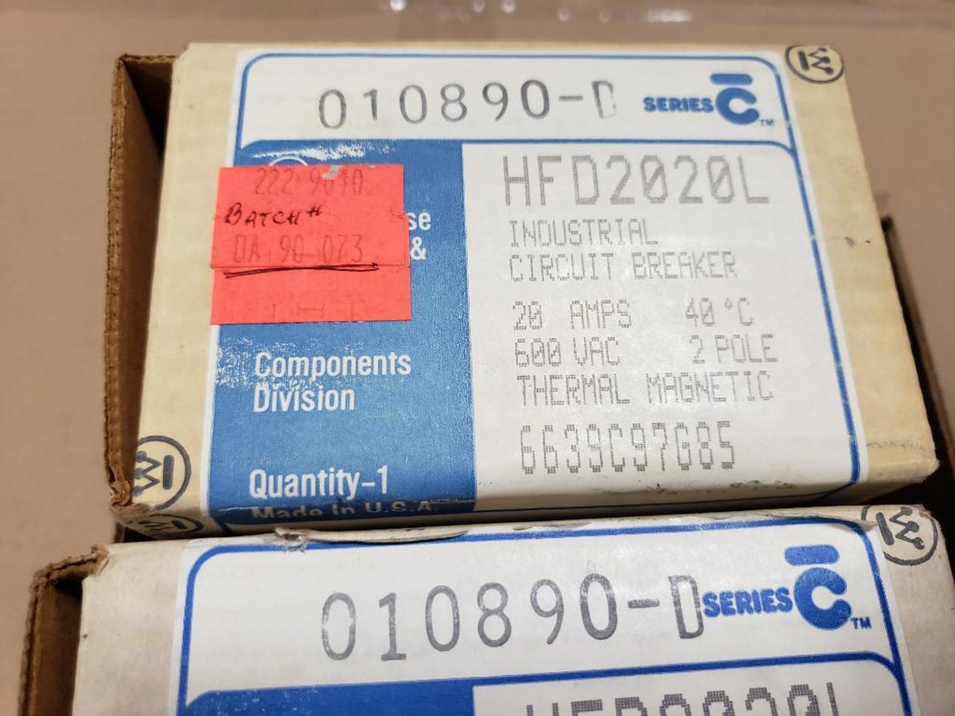 Qty 3 - Westinghouse HFD2020L industrial circuit breaker. New in box. - Image 5 of 7