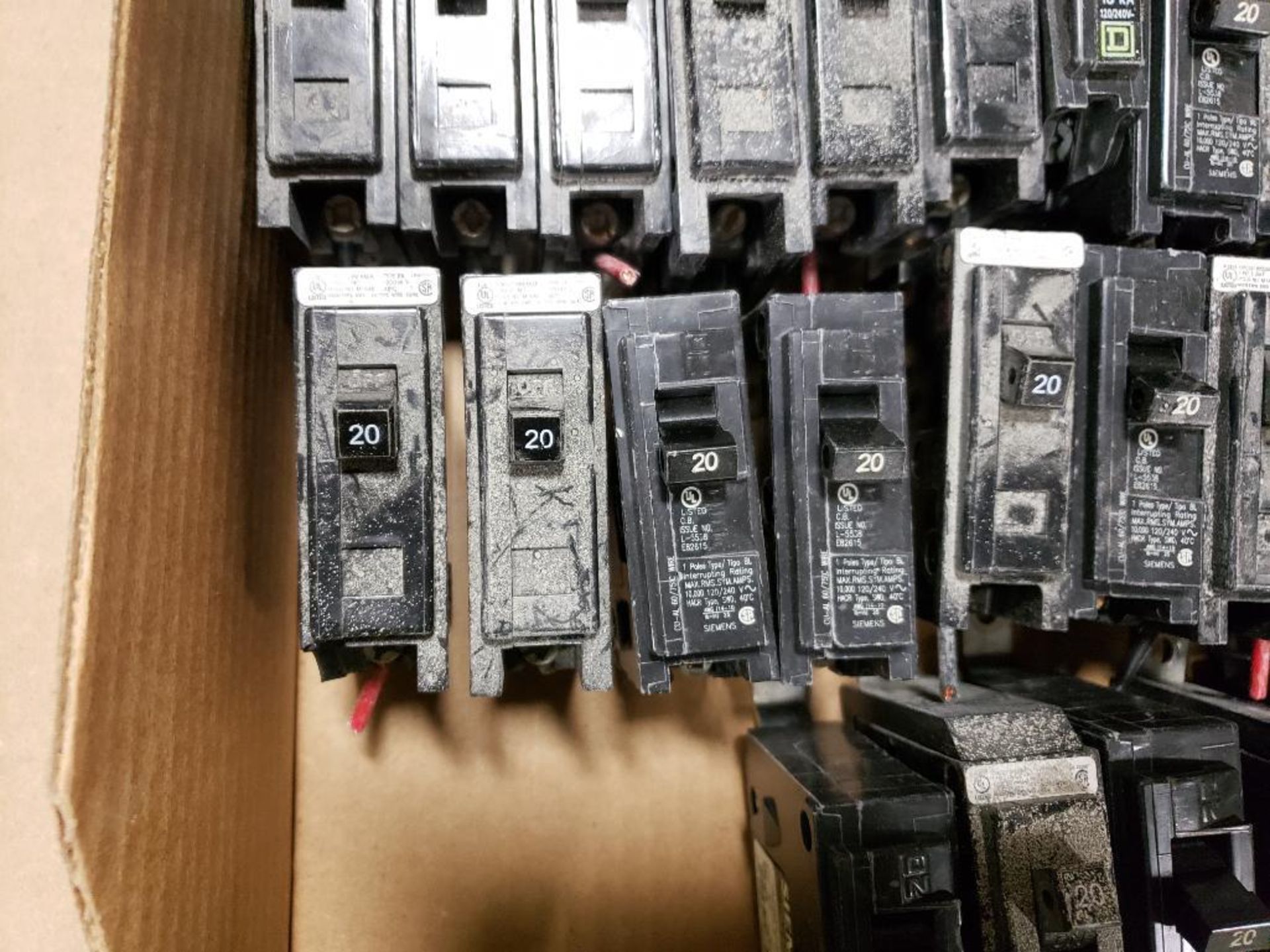 Large Qty of assorted electrical breakers. Square-D, Siemens. - Image 4 of 10