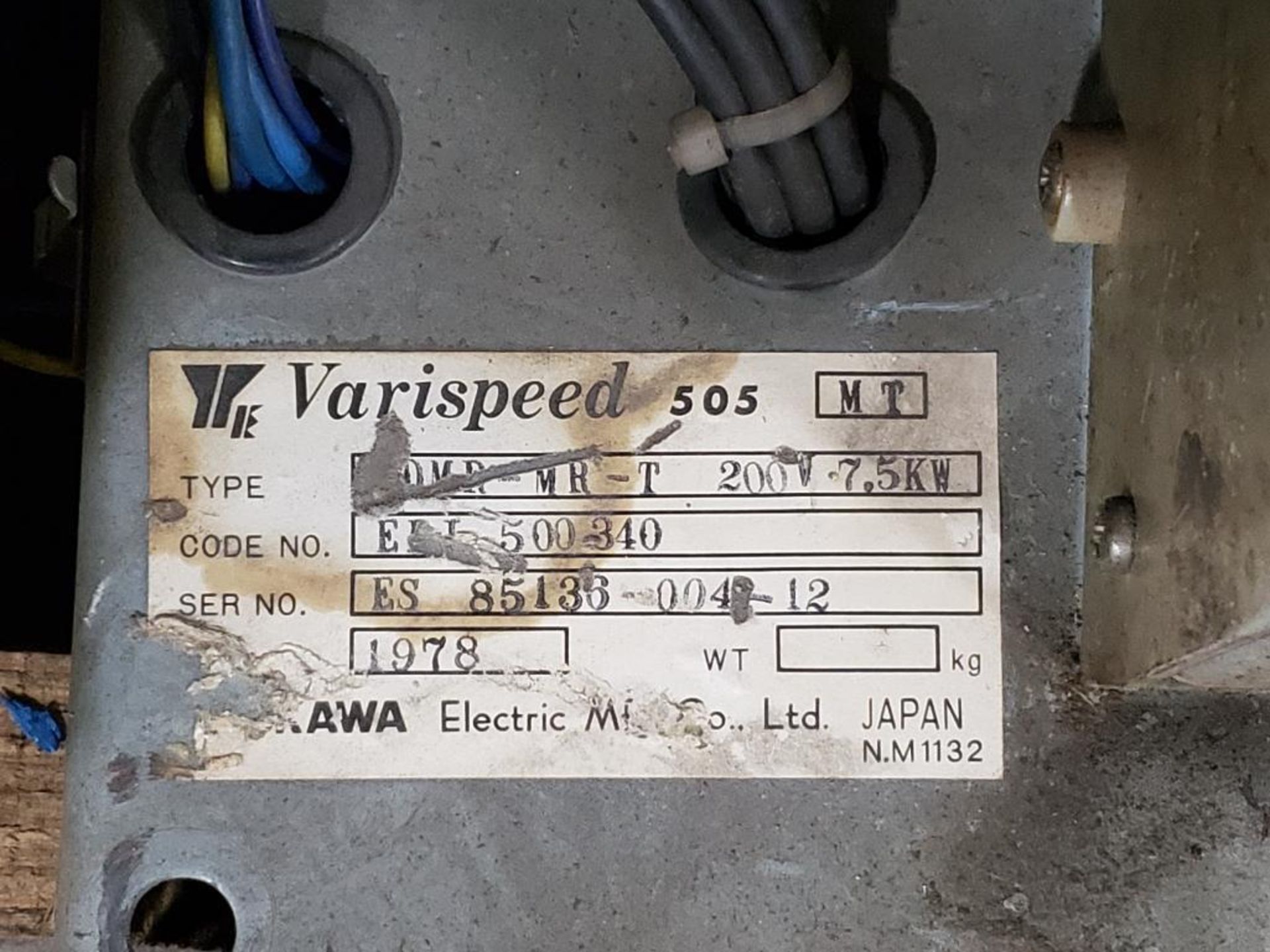 Yaskawa Varispeed 505 CDMR-MR-T 200V 7.5kW. - Image 2 of 8