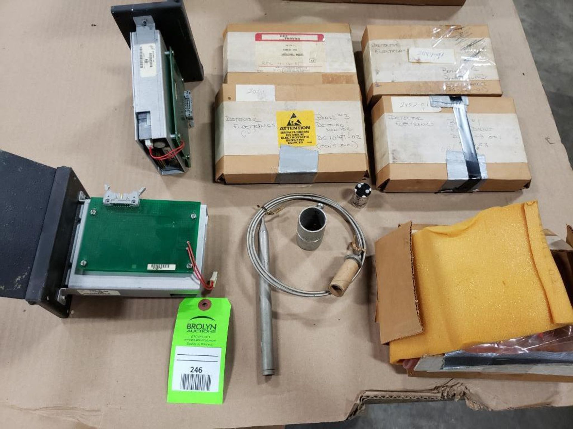 Assorted electrical replacement parts.