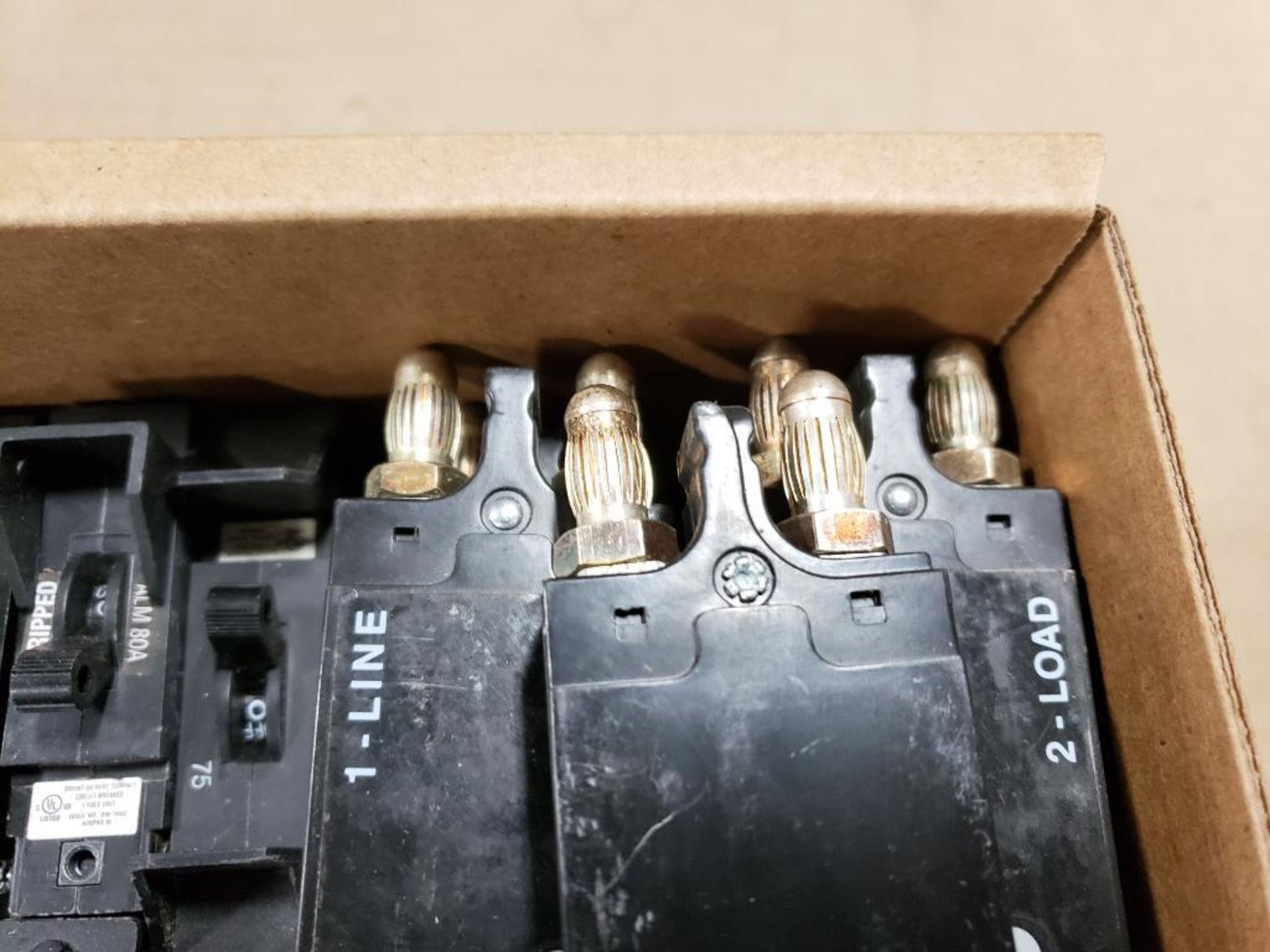 Large Qty of assorted electrical breakers. Heinemann. - Image 6 of 9