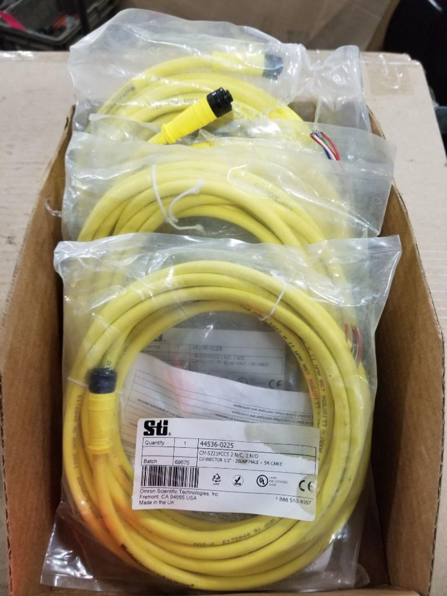 Qty 3 - STI 44536-0225 cordset. New in package. - Image 2 of 9