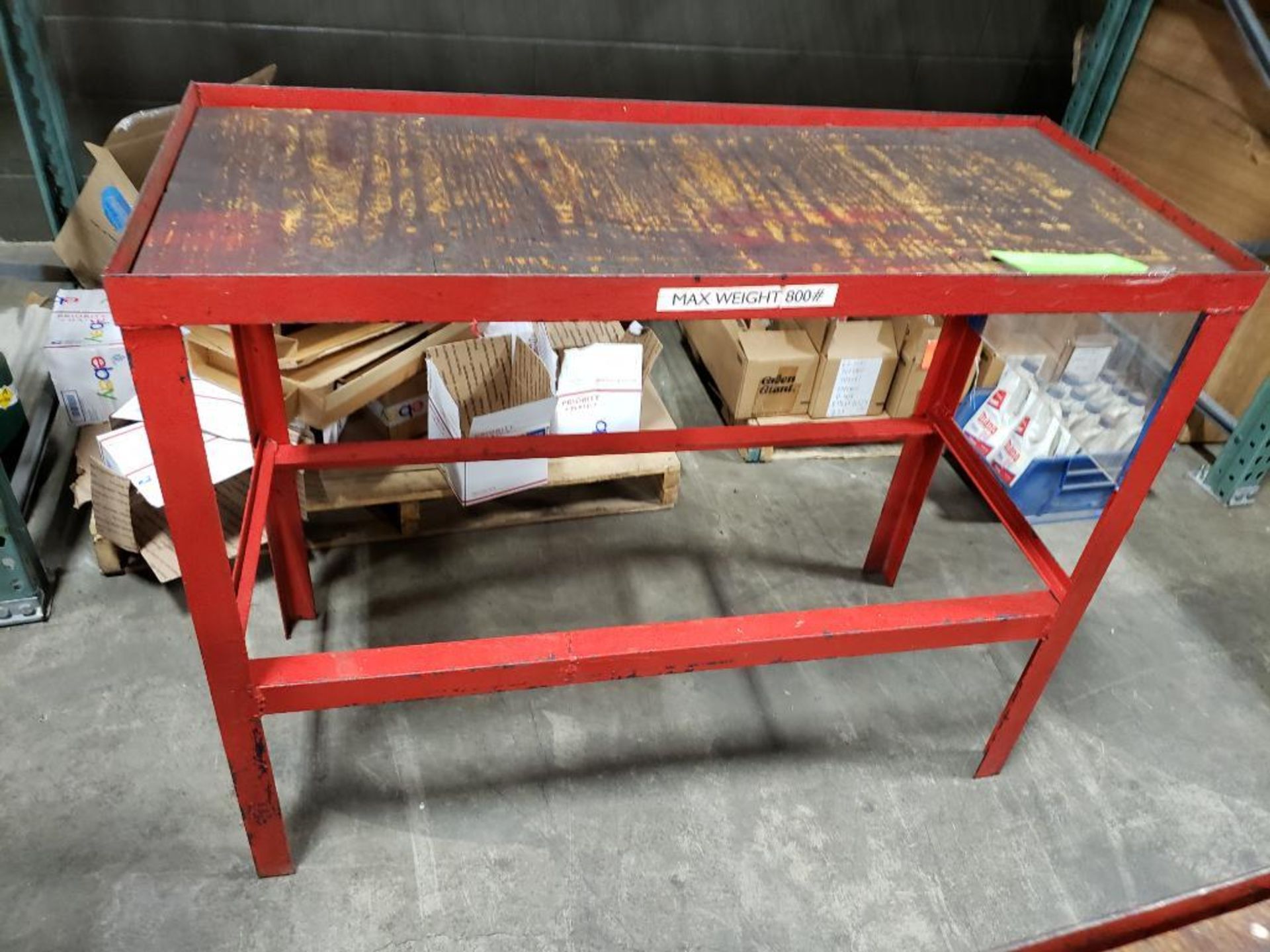 Qty 2 - Industrial work table. 42x20x38 WxDxH. - Image 3 of 4