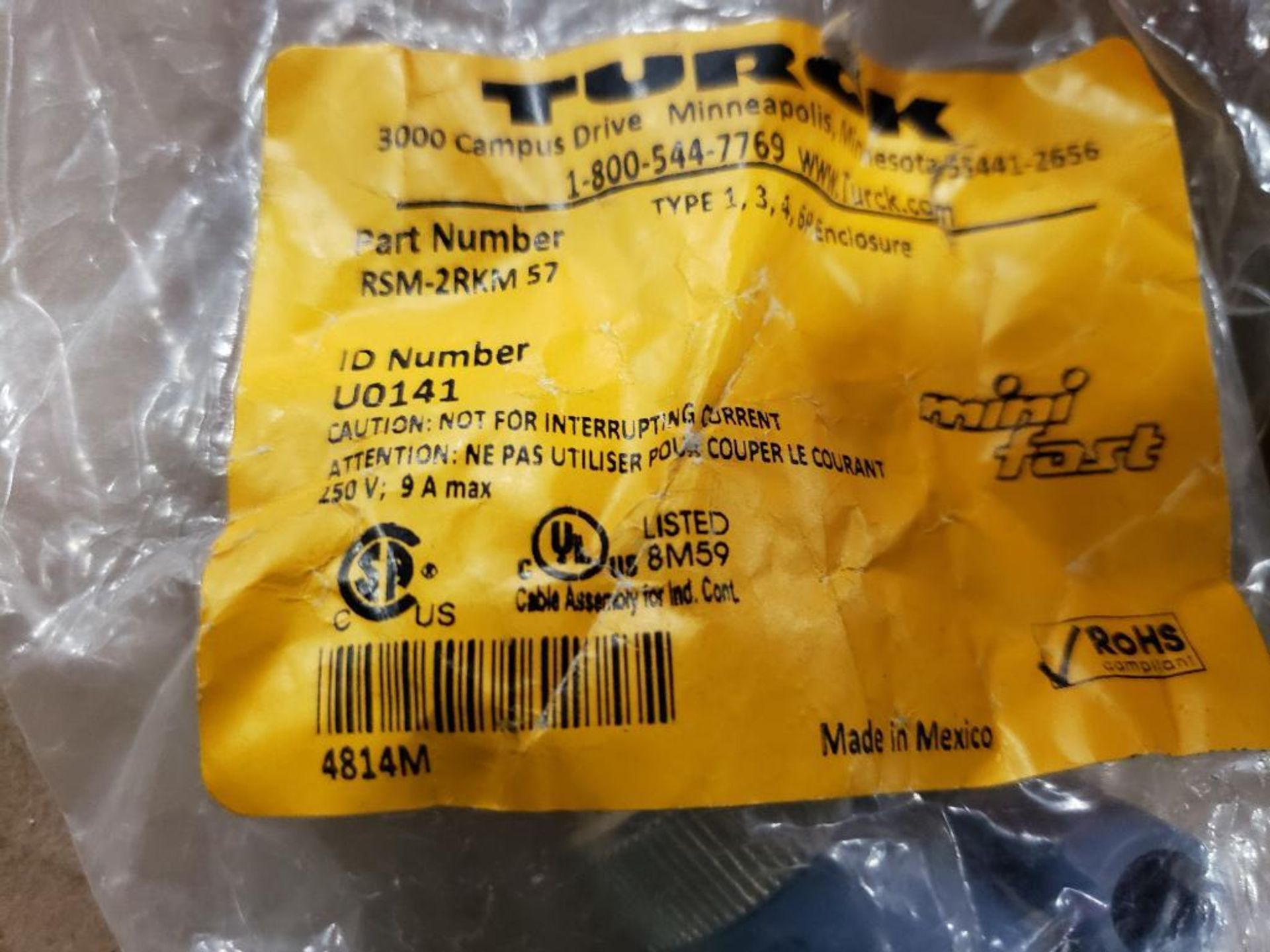 Assorted electrical Turck mini fast connectors. New in package. - Image 4 of 6