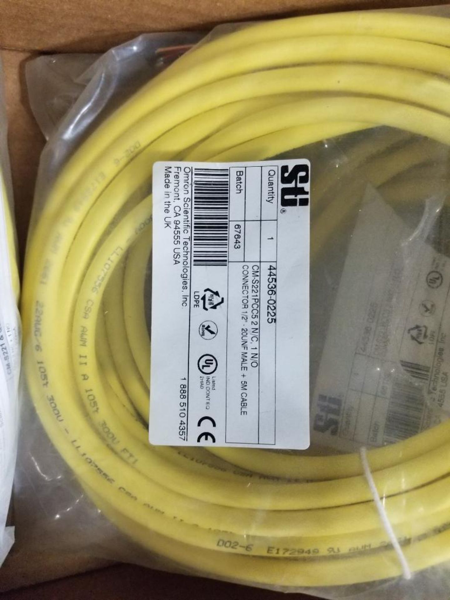 Qty 3 - STI 44536-0225 cordset. New in package. - Image 4 of 9