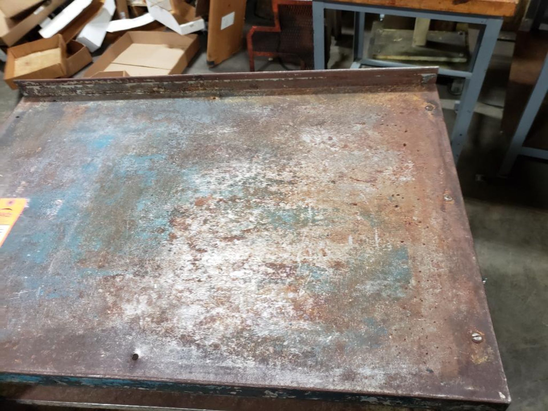 Qty 2 - Industrial work table. 36x24x34 WxDxH. - Image 4 of 7